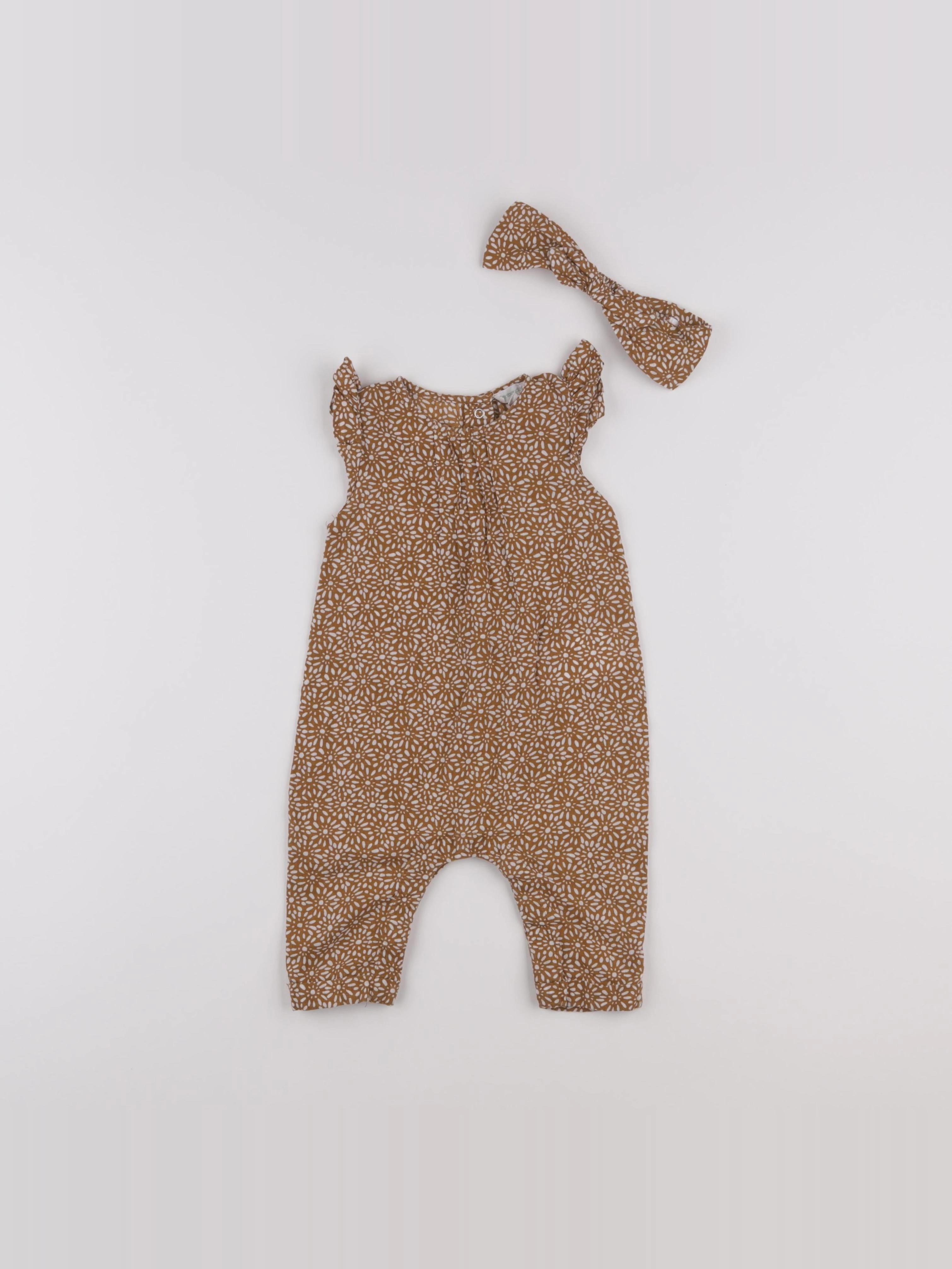 Vertbaudet - ensemble marron - 6 mois