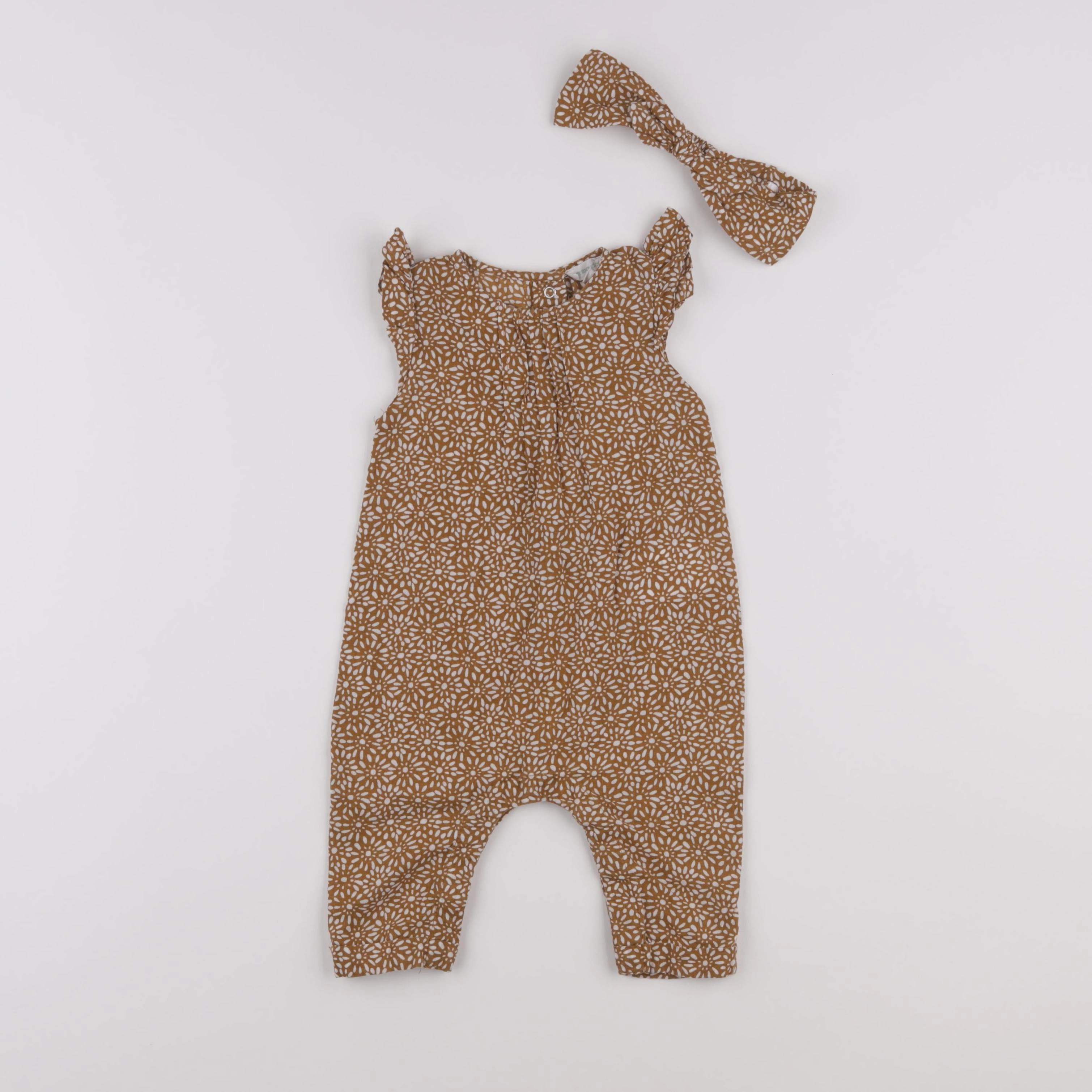 Vertbaudet - ensemble marron - 6 mois