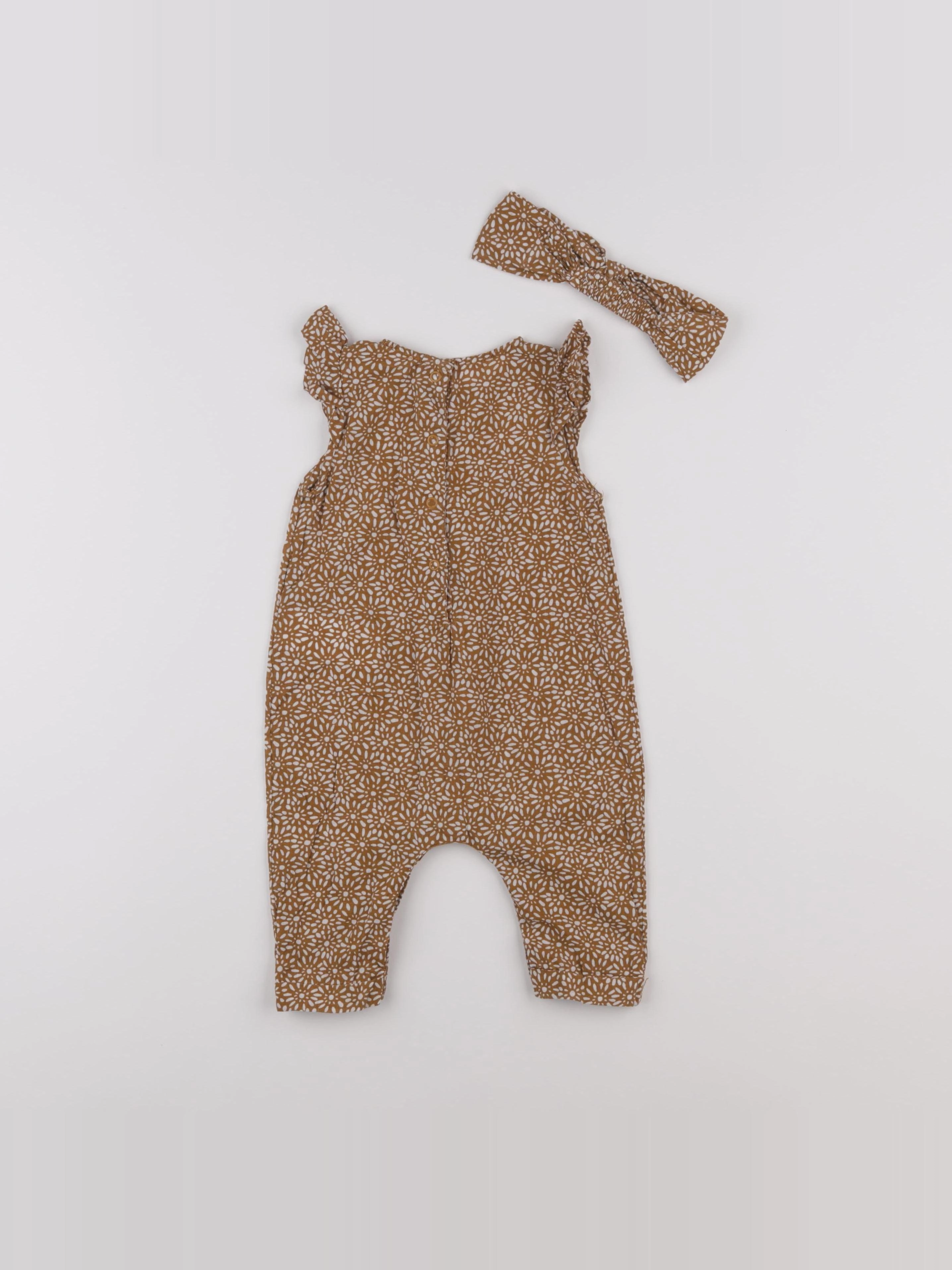 Vertbaudet - ensemble marron - 6 mois