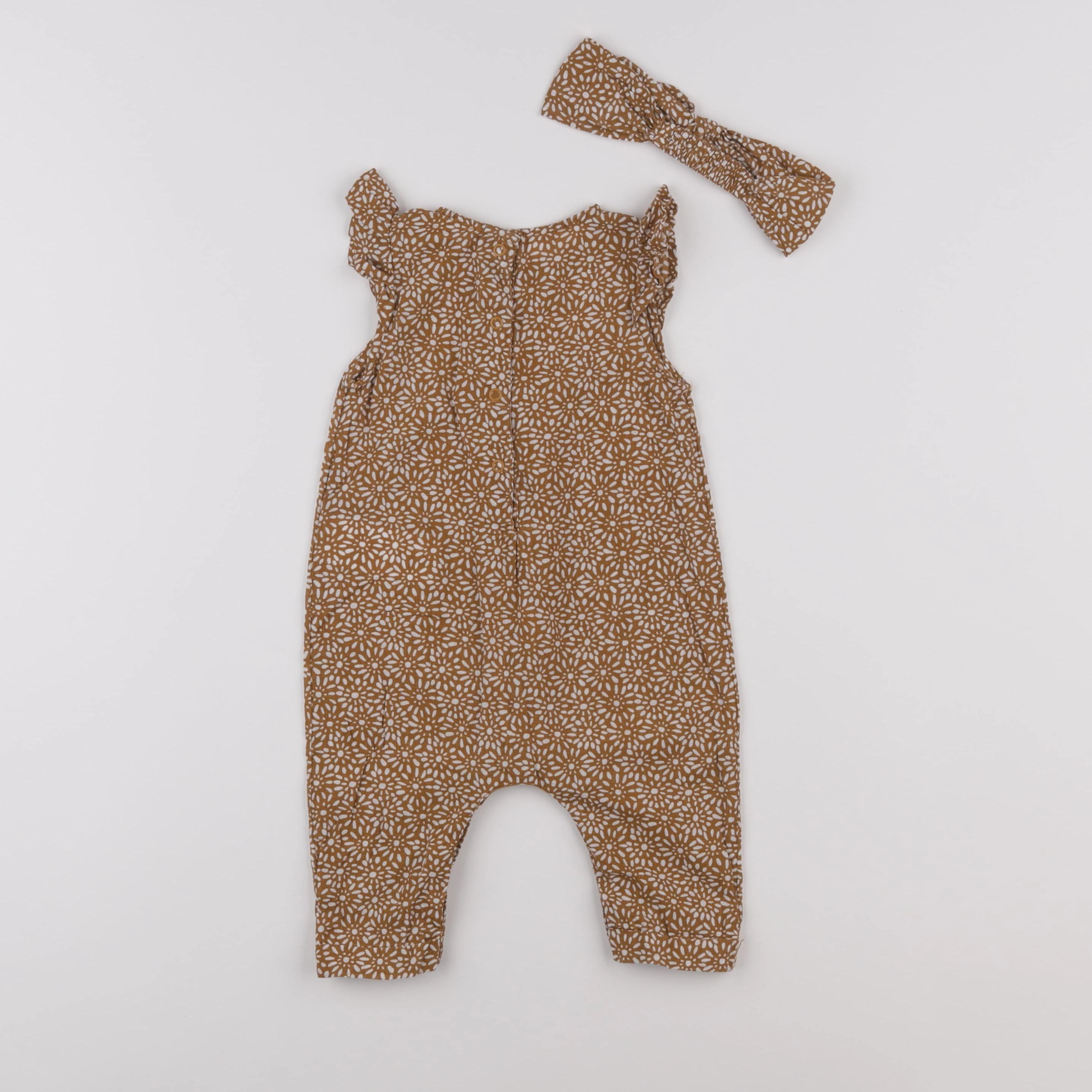 Vertbaudet - ensemble marron - 6 mois
