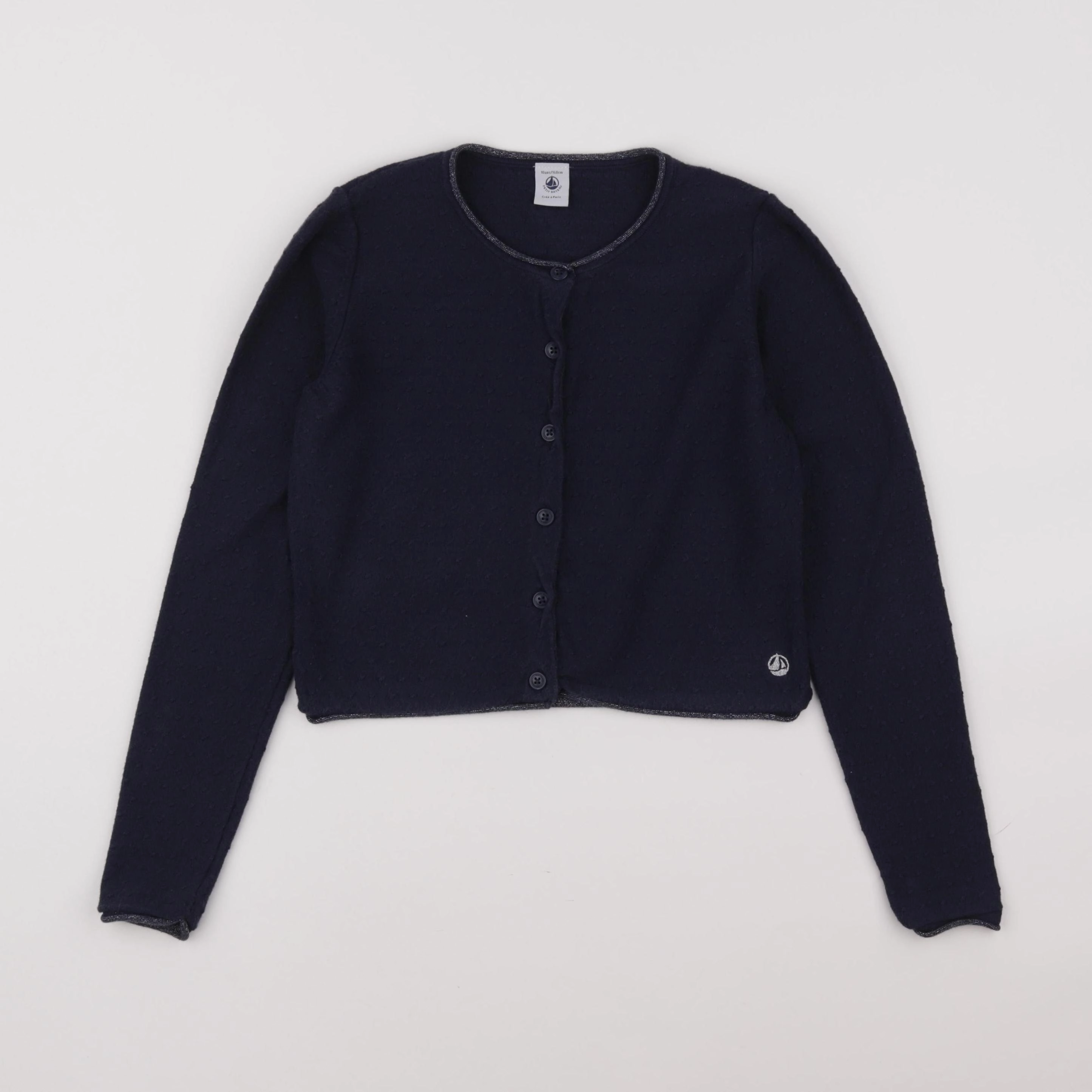 Petit Bateau - gilet bleu - 10 ans