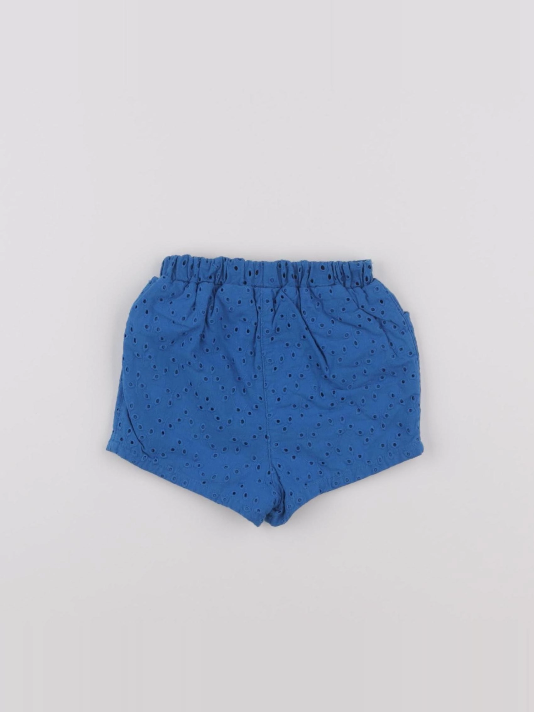 Petit Bateau - short bleu - 6 mois