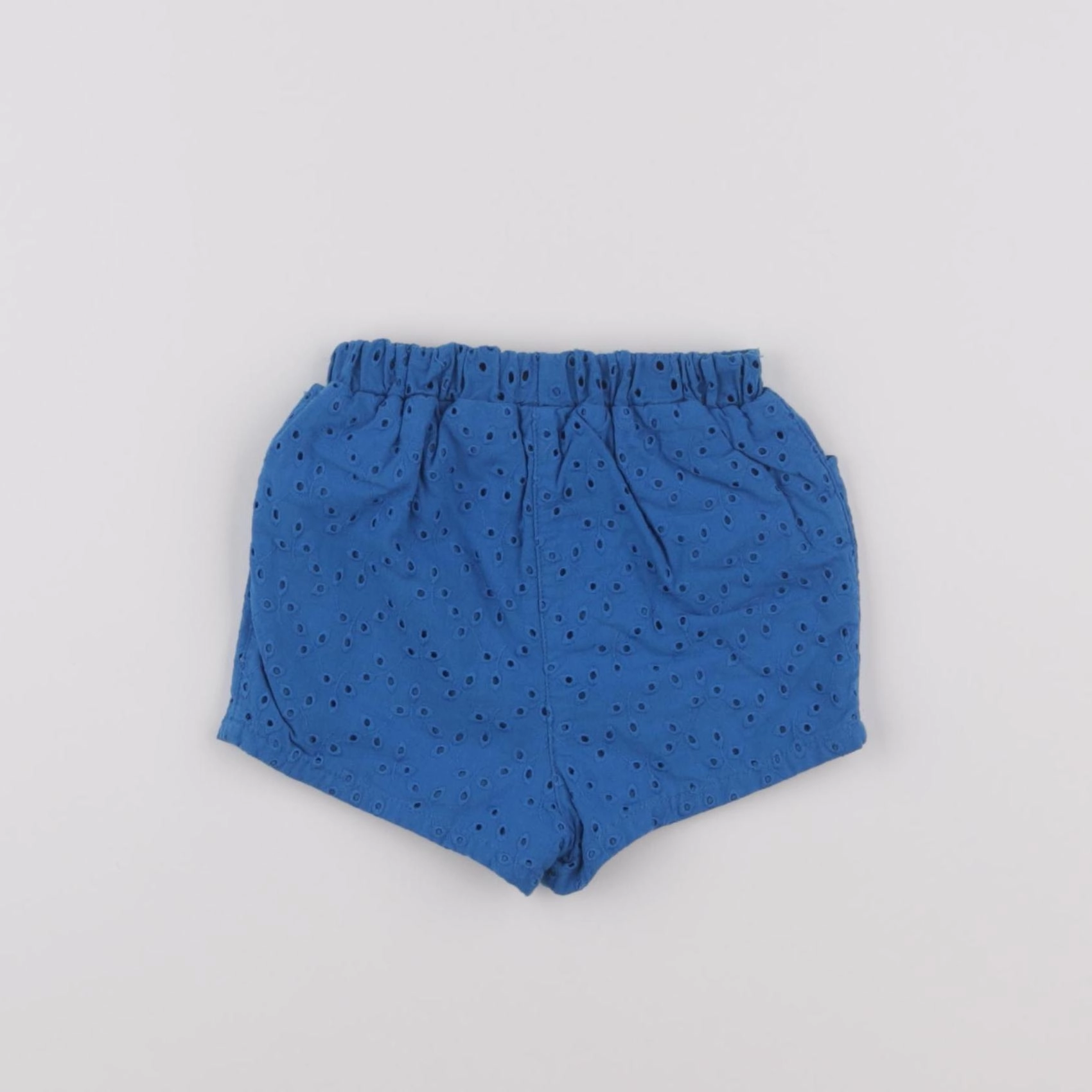 Petit Bateau - short bleu - 6 mois