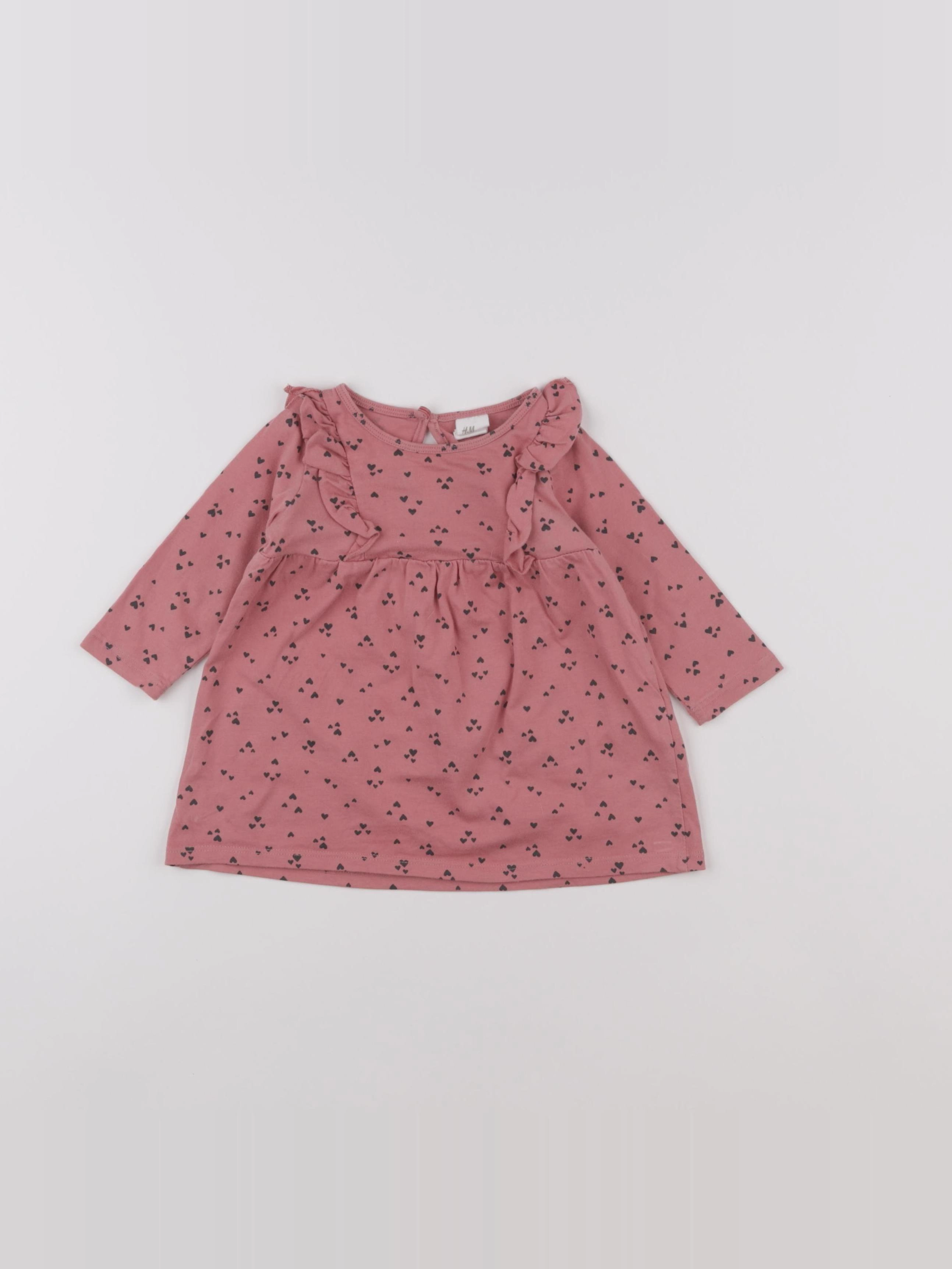 H&M - robe rose - 6 mois