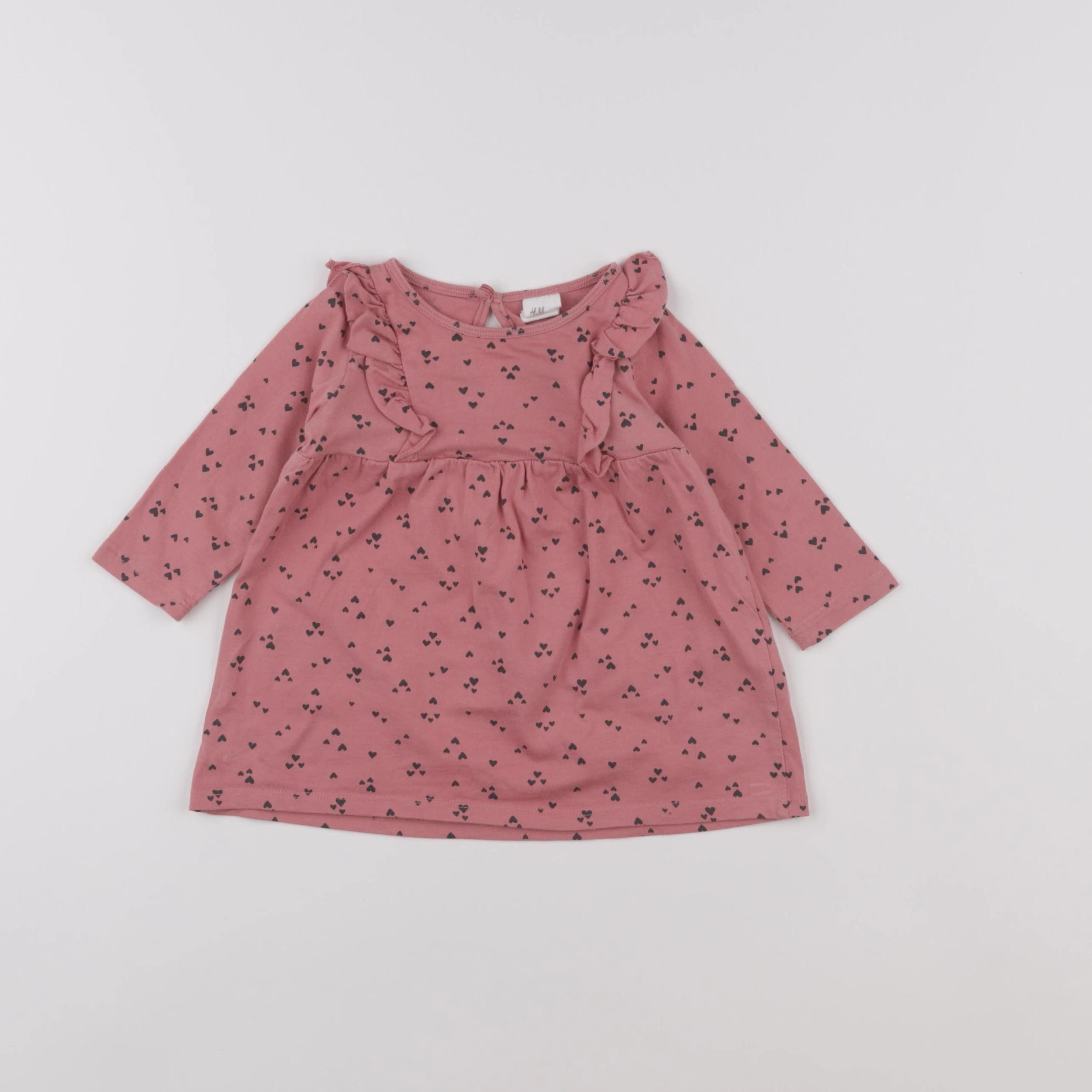 H&M - robe rose - 6 mois