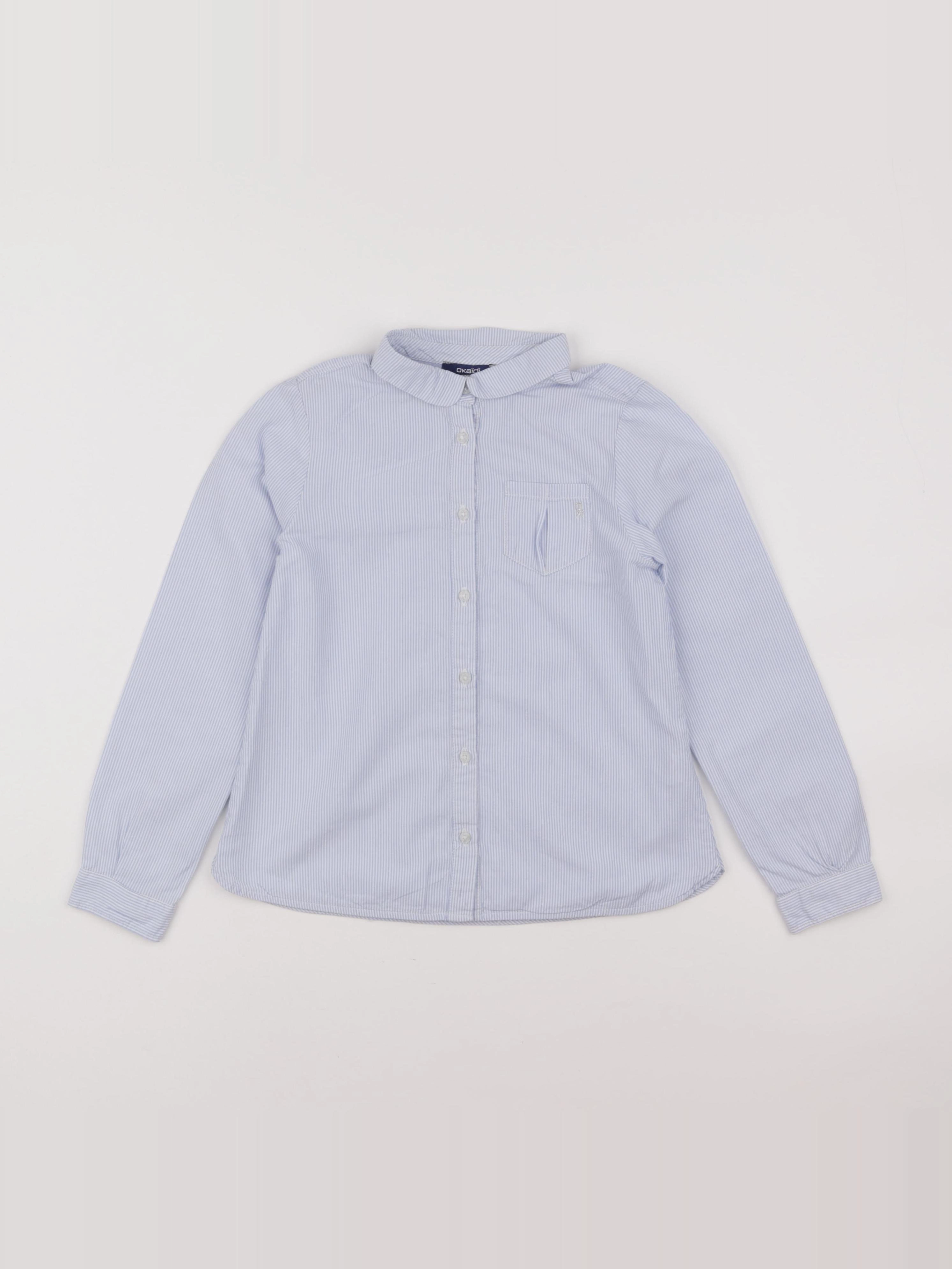 Okaidi - blouse bleu, argent - 8 ans
