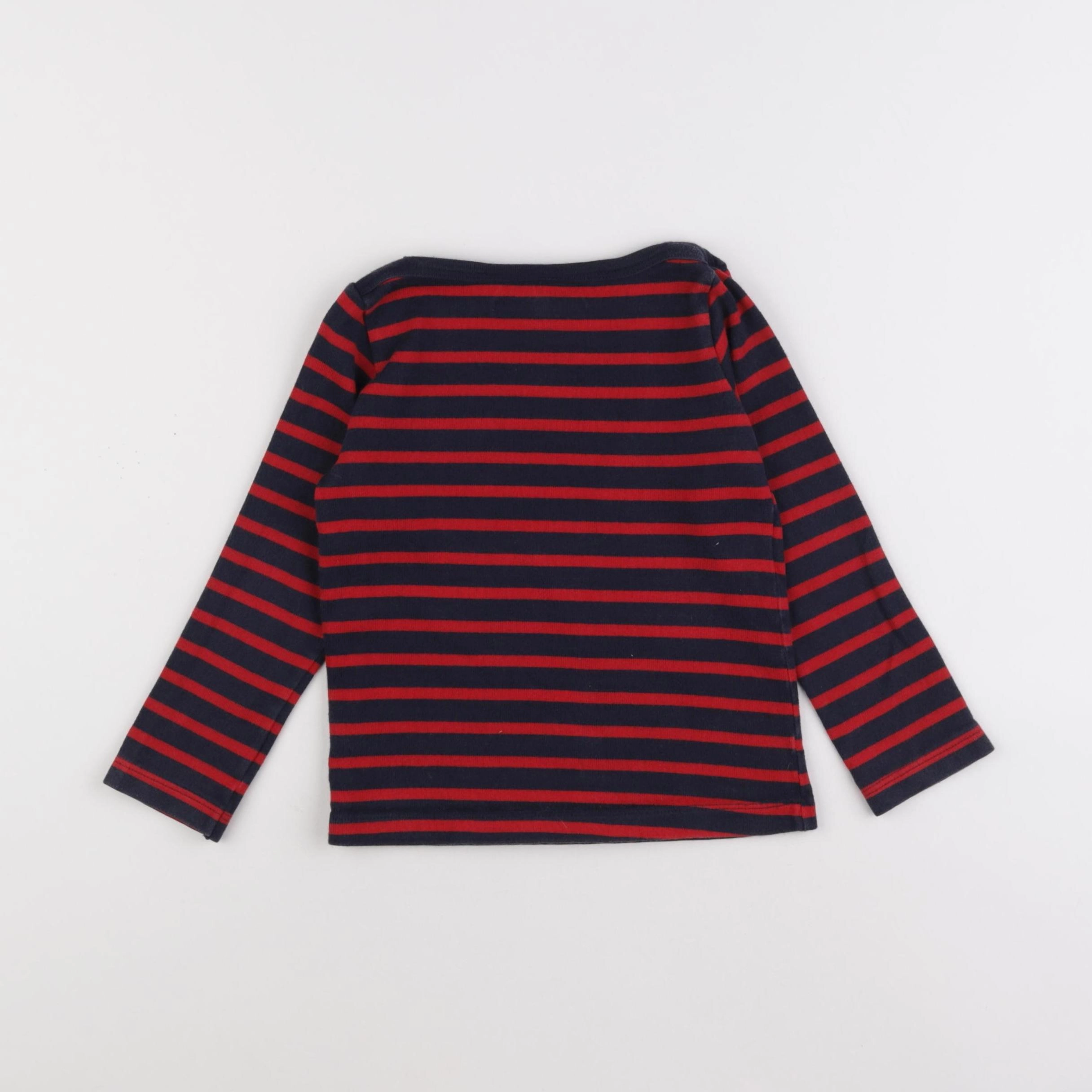 Petit Bateau - tee-shirt bleu, rouge - 4 ans