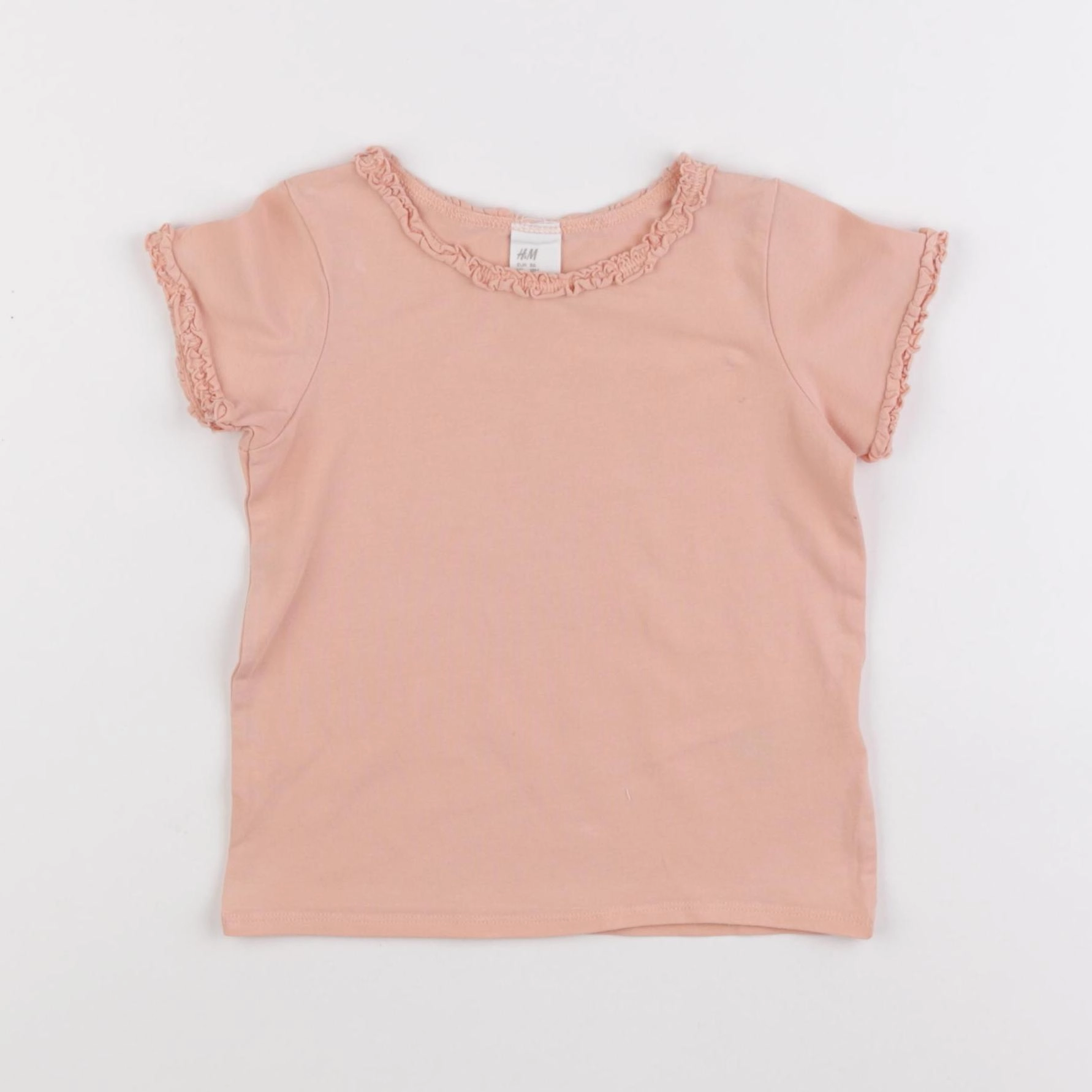 H&M - tee-shirt rose - 12/18 mois