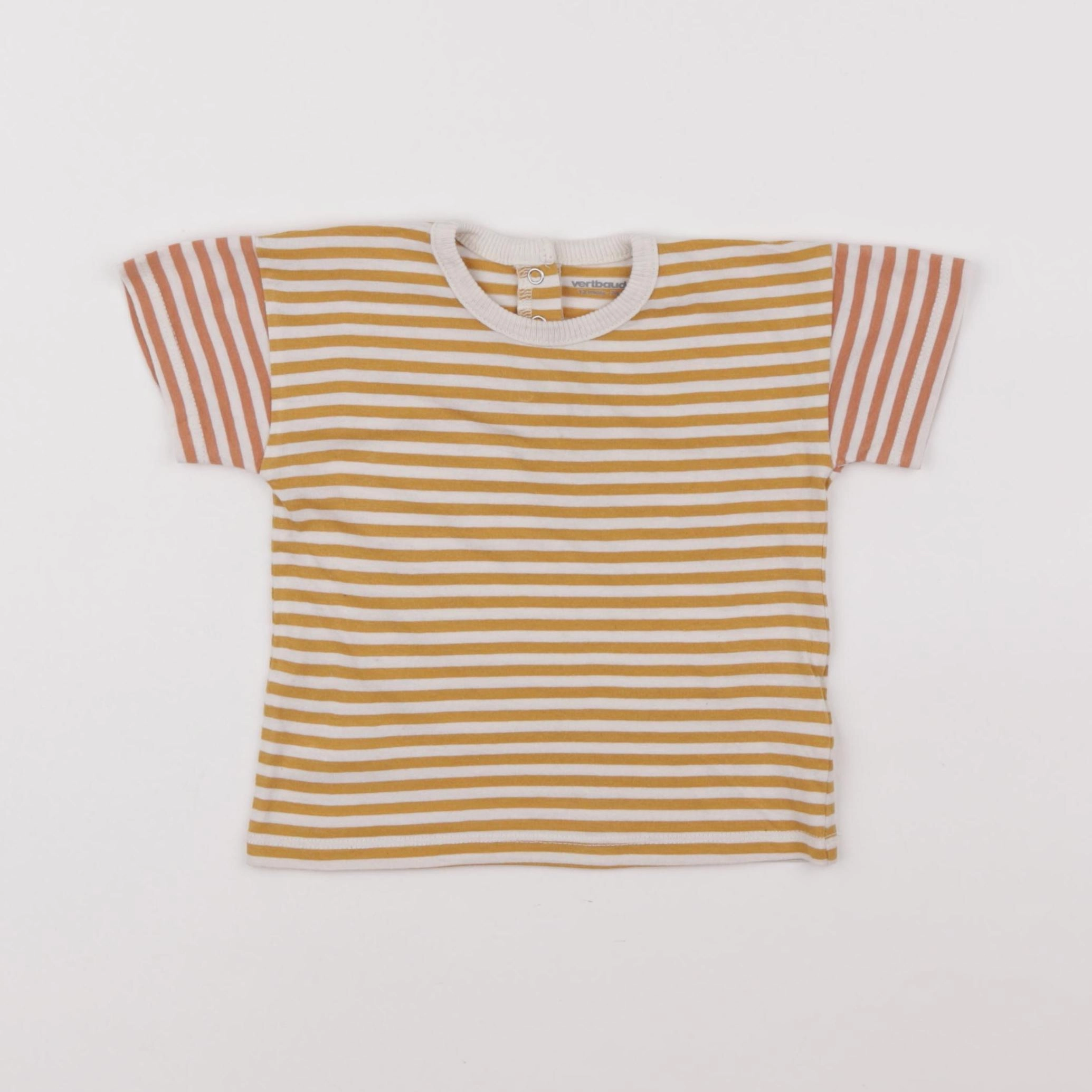 Vertbaudet - tee-shirt jaune - 12 mois