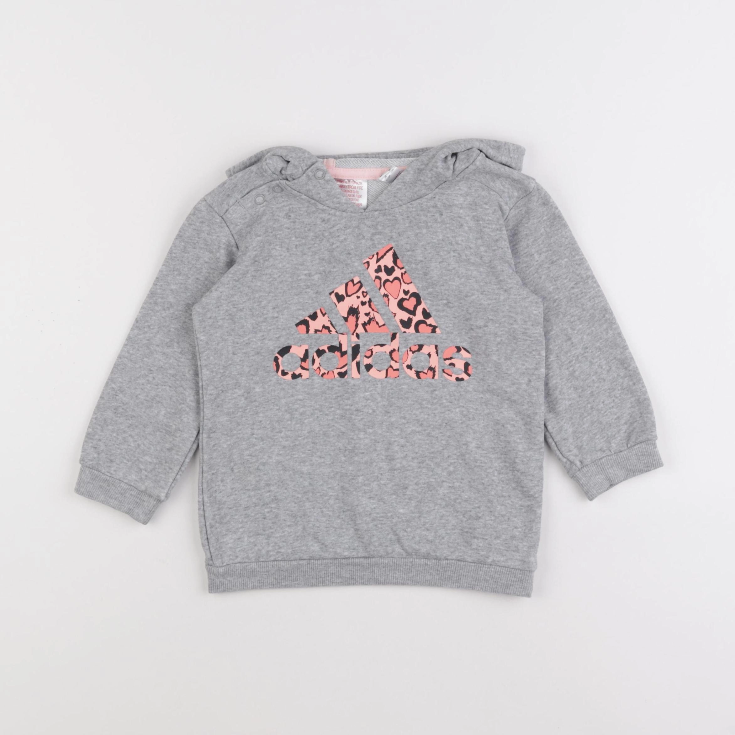 Adidas - robe gris - 9/12 mois