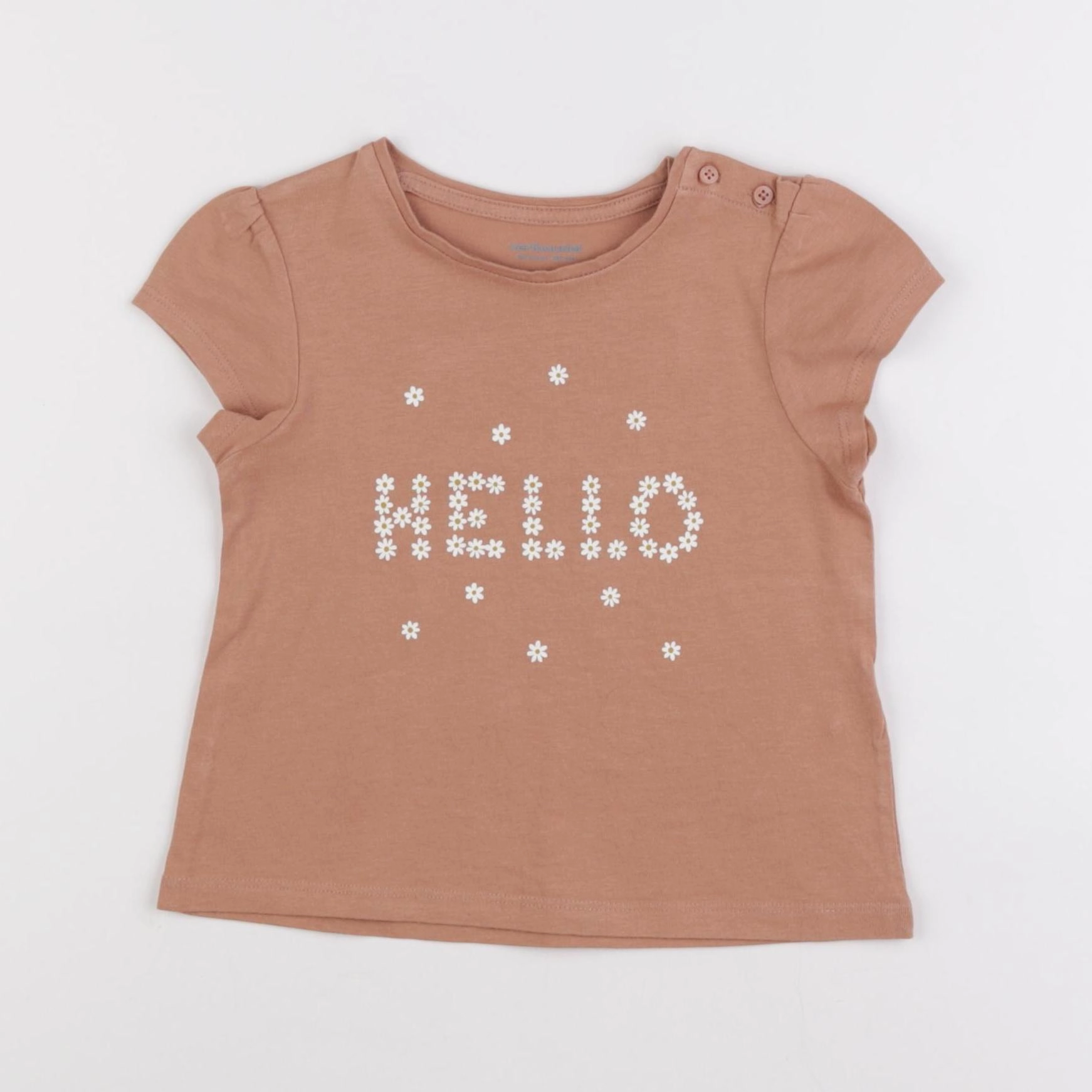 Vertbaudet - tee-shirt marron - 2 ans