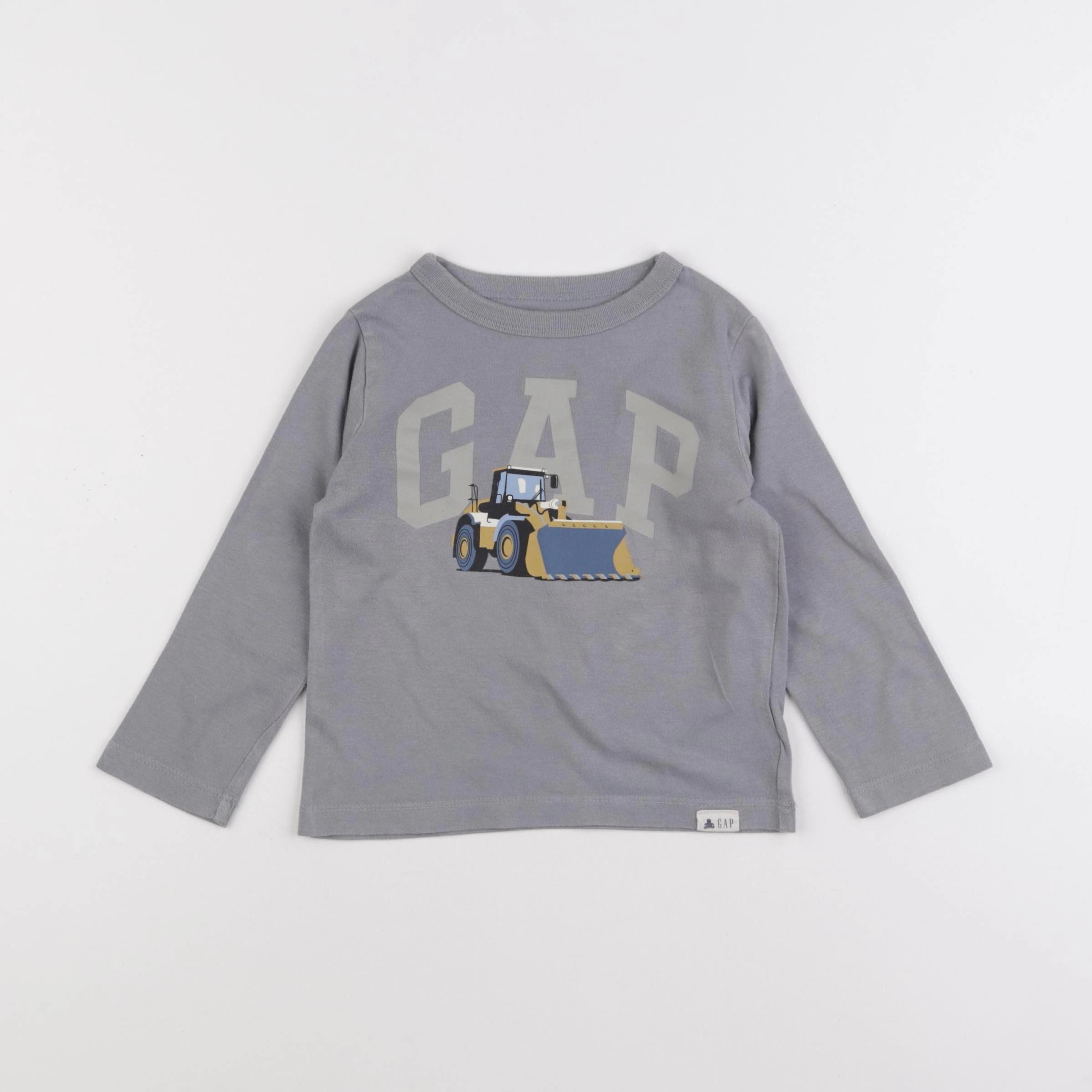 GAP - tee-shirt gris - 2 ans
