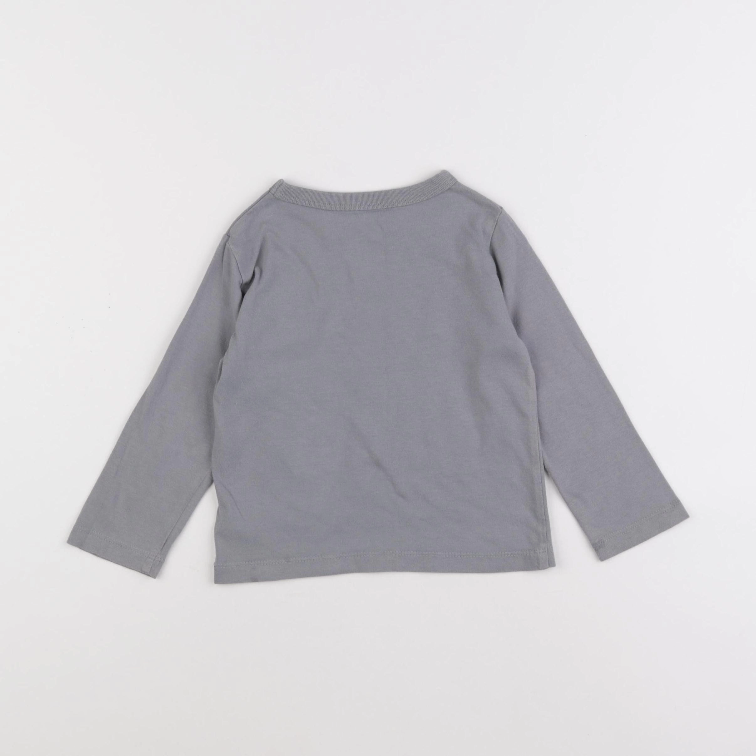 GAP - tee-shirt gris - 2 ans