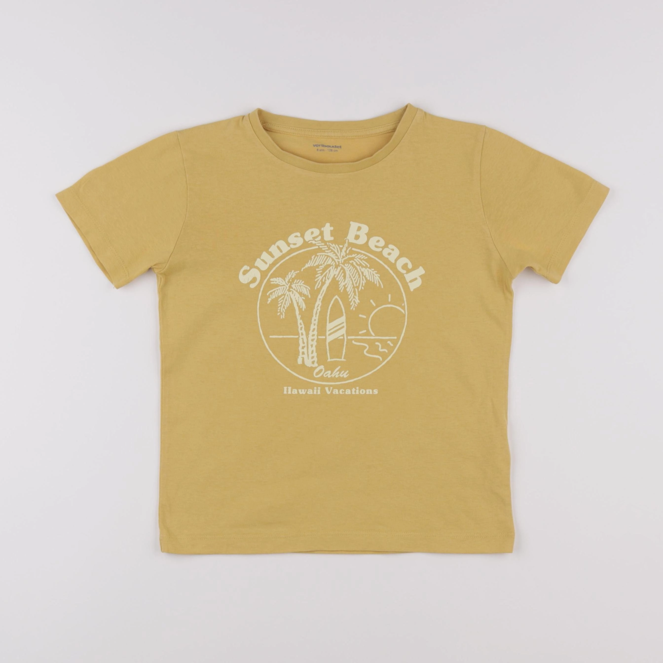 Vertbaudet - tee-shirt jaune - 8 ans