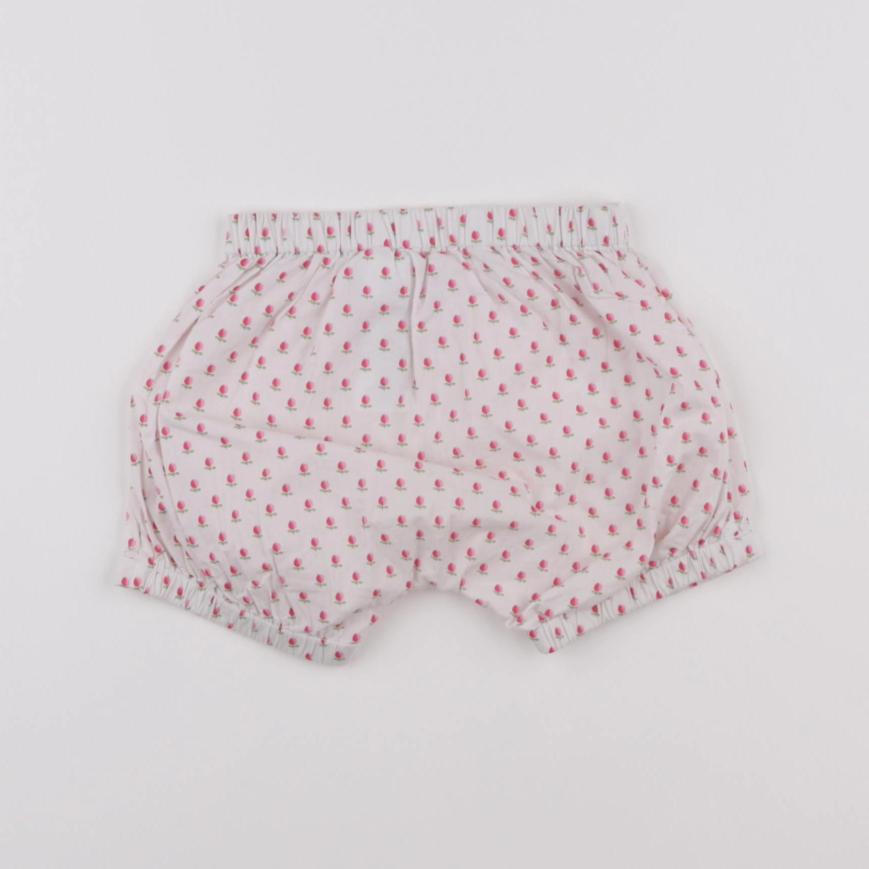Jacadi - bloomer blanc, rose - 12 mois
