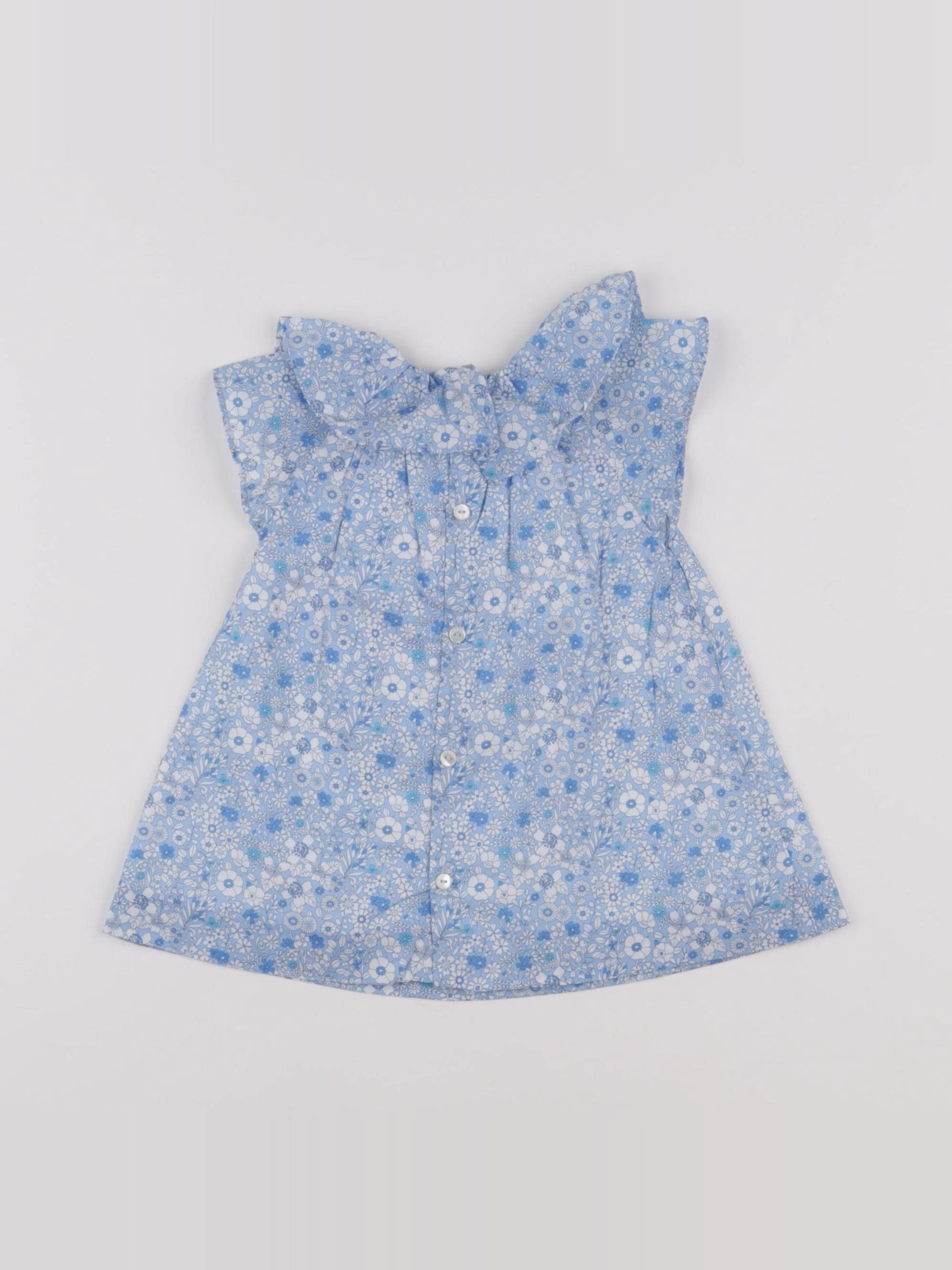 Jacadi - robe liberty bleu - 6 mois