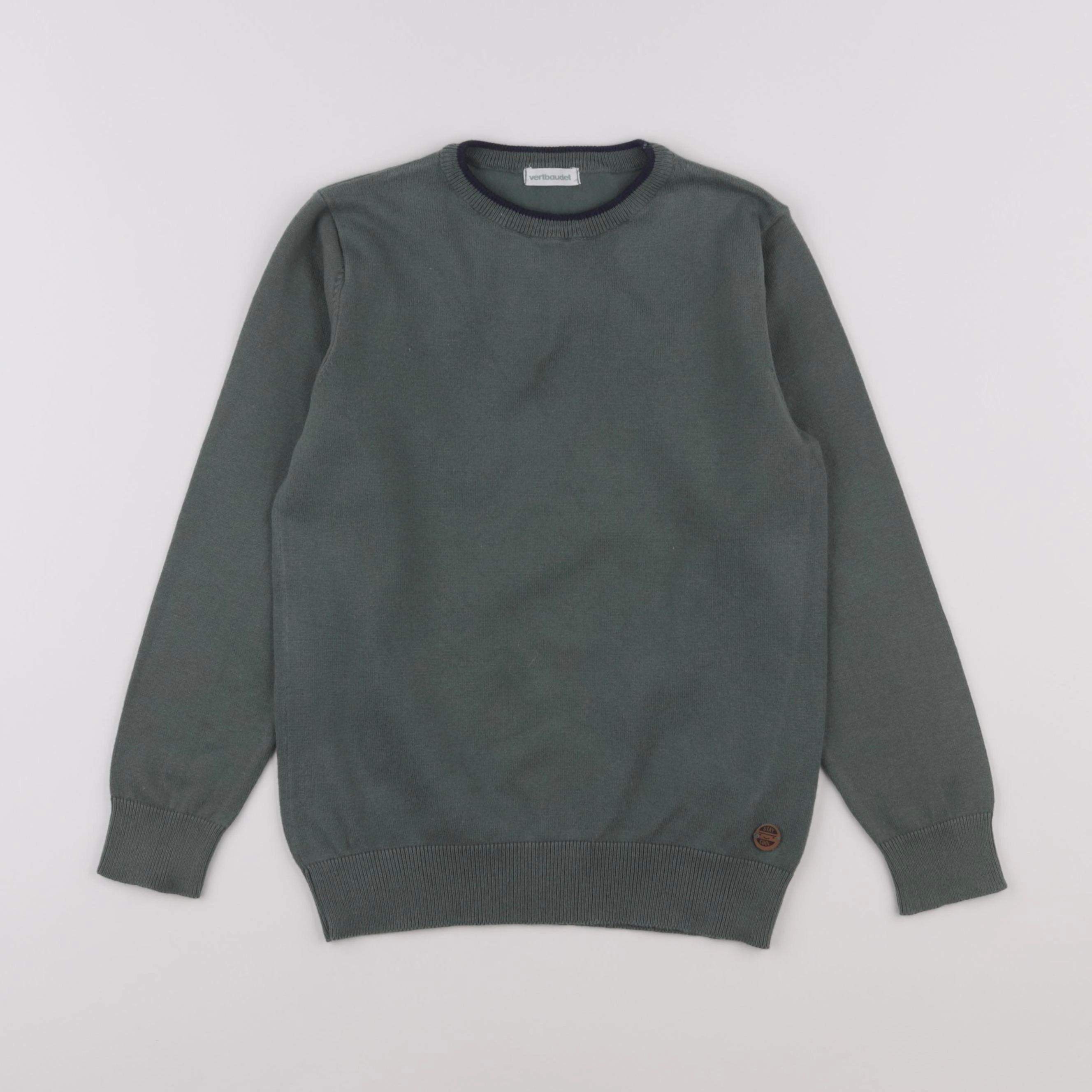 Vertbaudet - pull vert - 8 ans