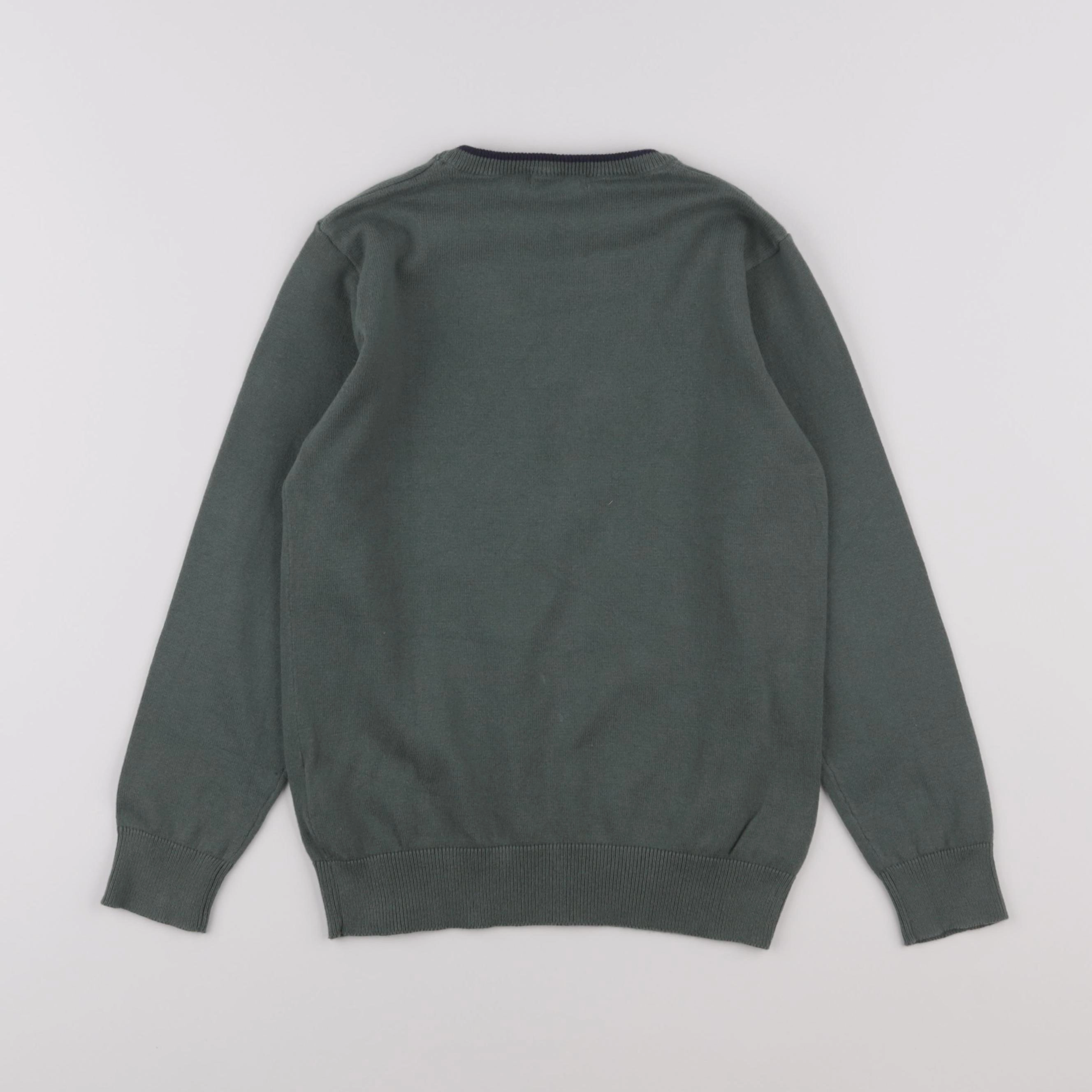 Vertbaudet - pull vert - 8 ans