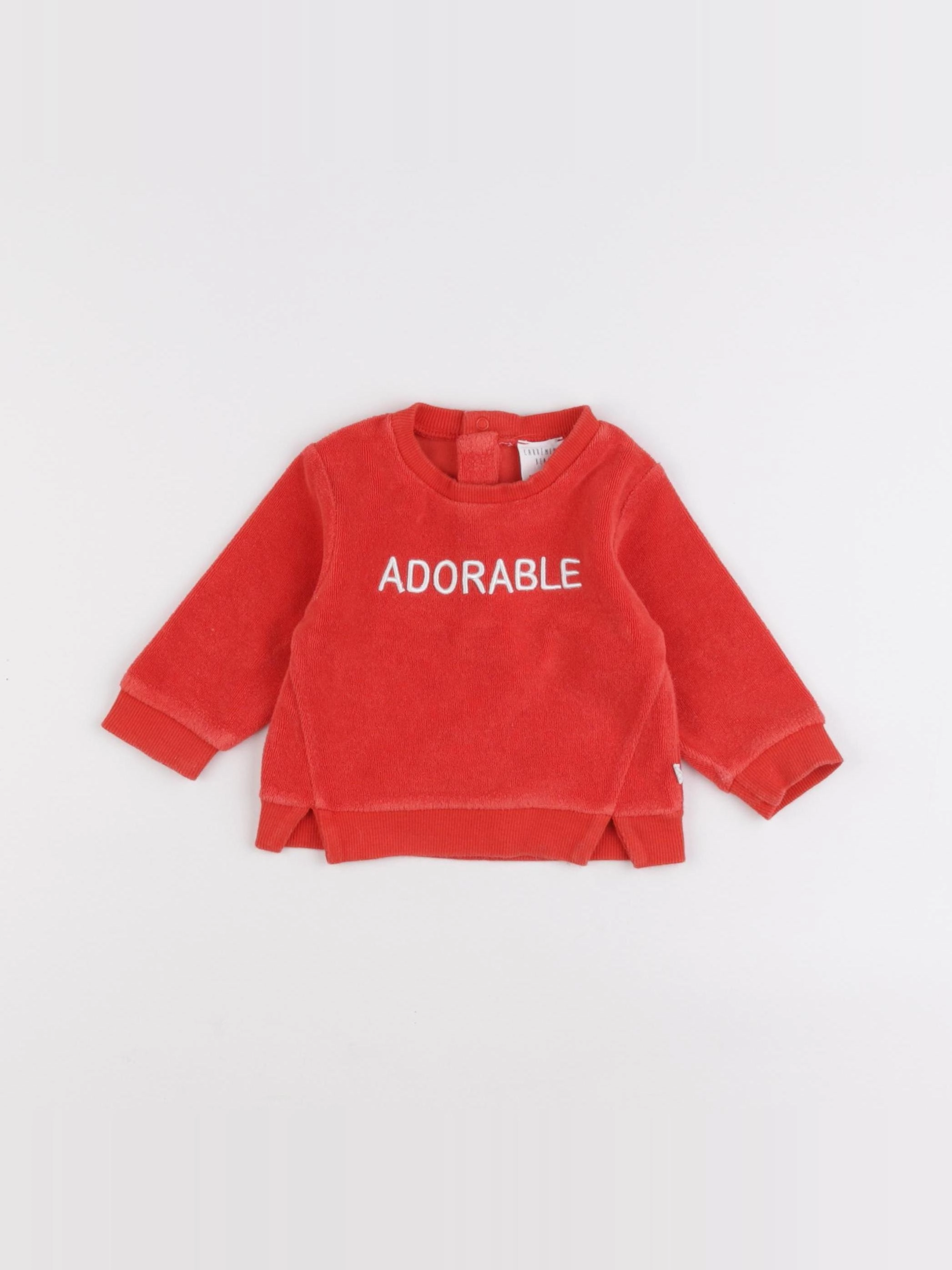 Carrément Beau - pull rouge - 6 mois