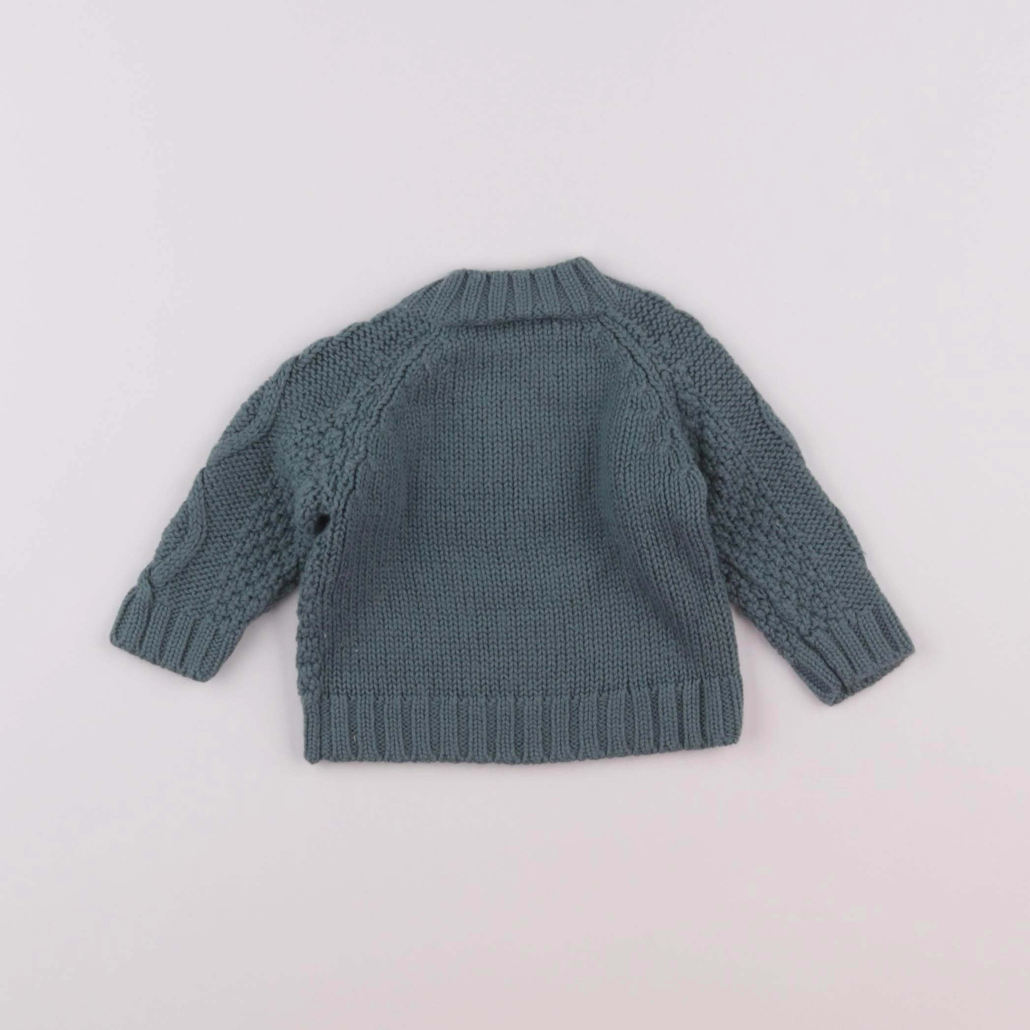 Petit Bateau - pull vert - 3 mois