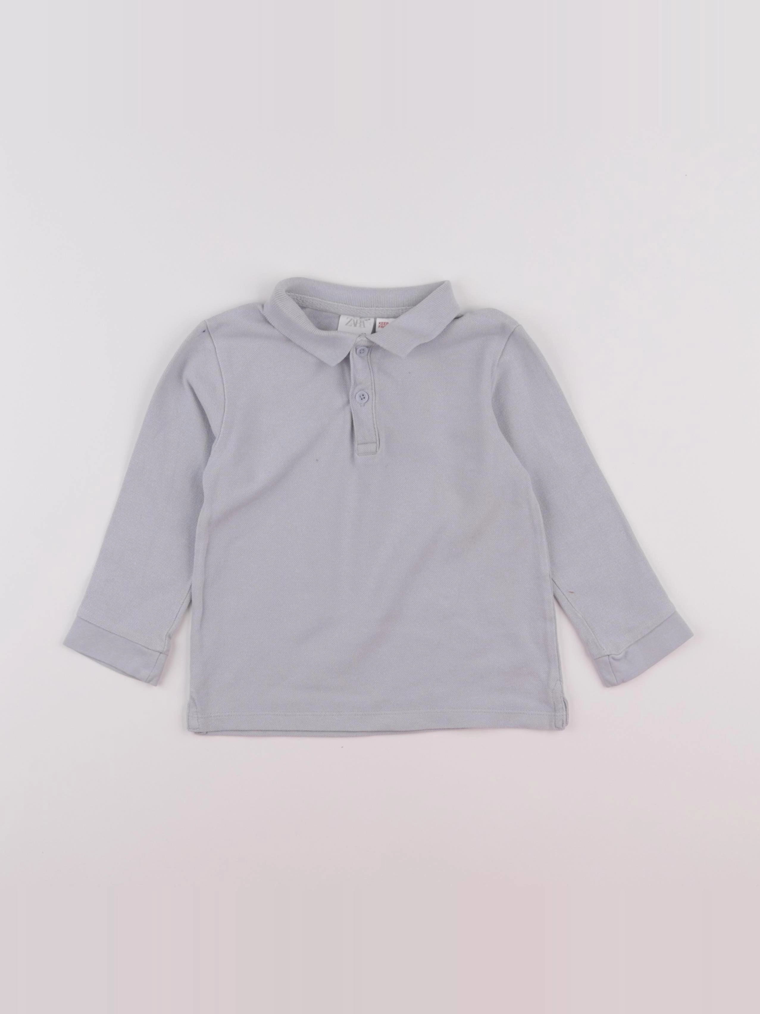 Zara - polo bleu - 2/3 ans