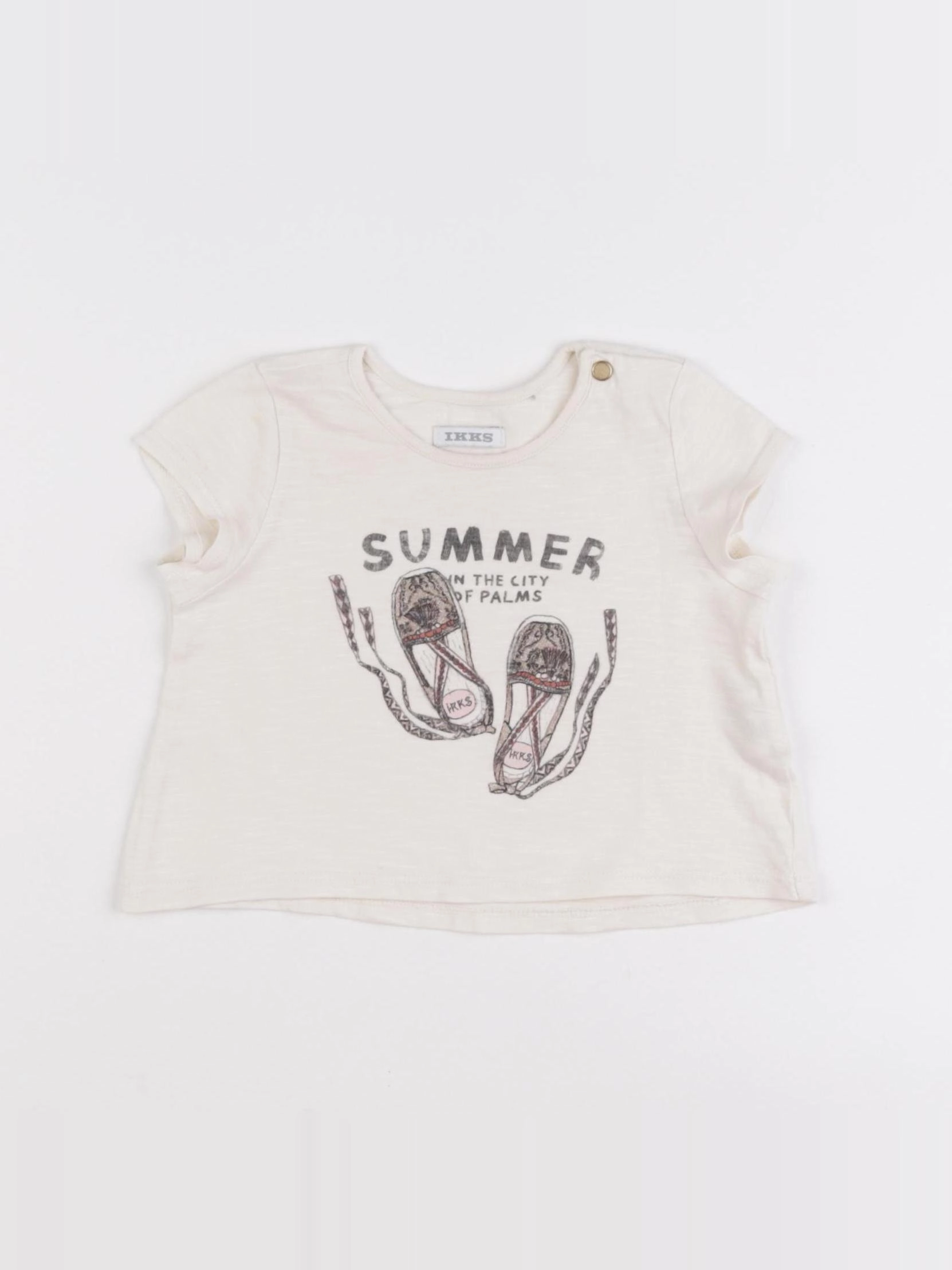 IKKS - tee-shirt beige - 6 mois