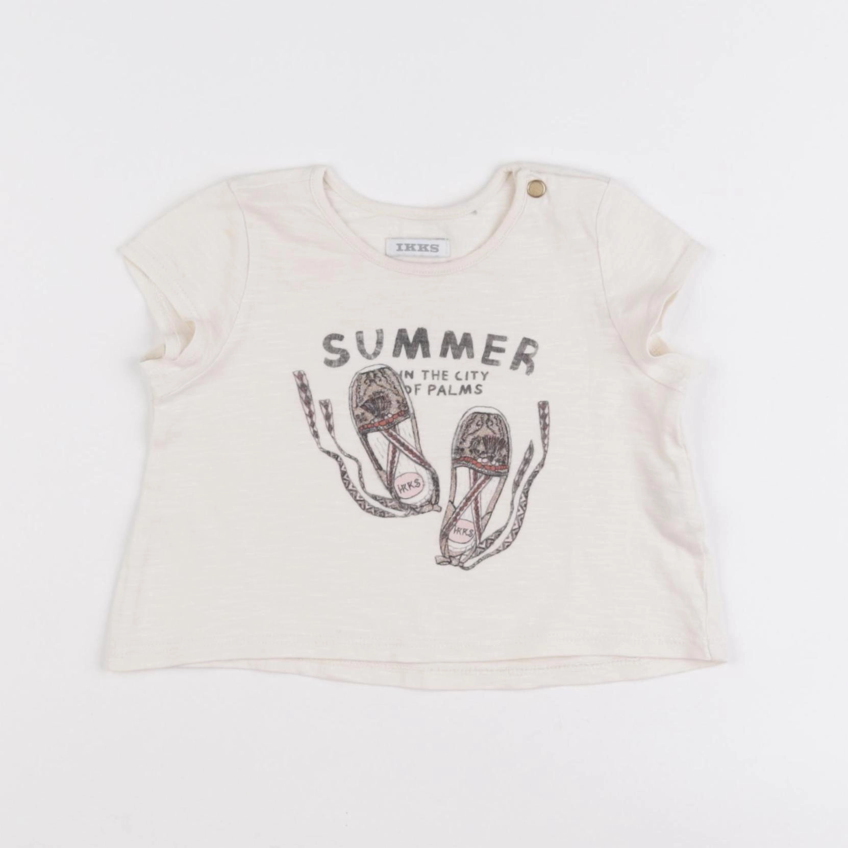 IKKS - tee-shirt beige - 6 mois