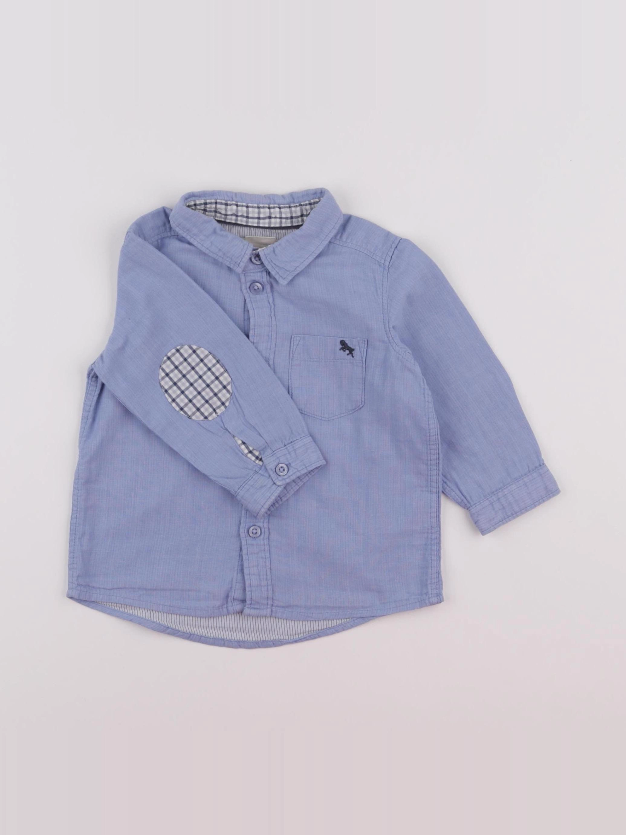 H&M - chemise bleu - 9/12 mois