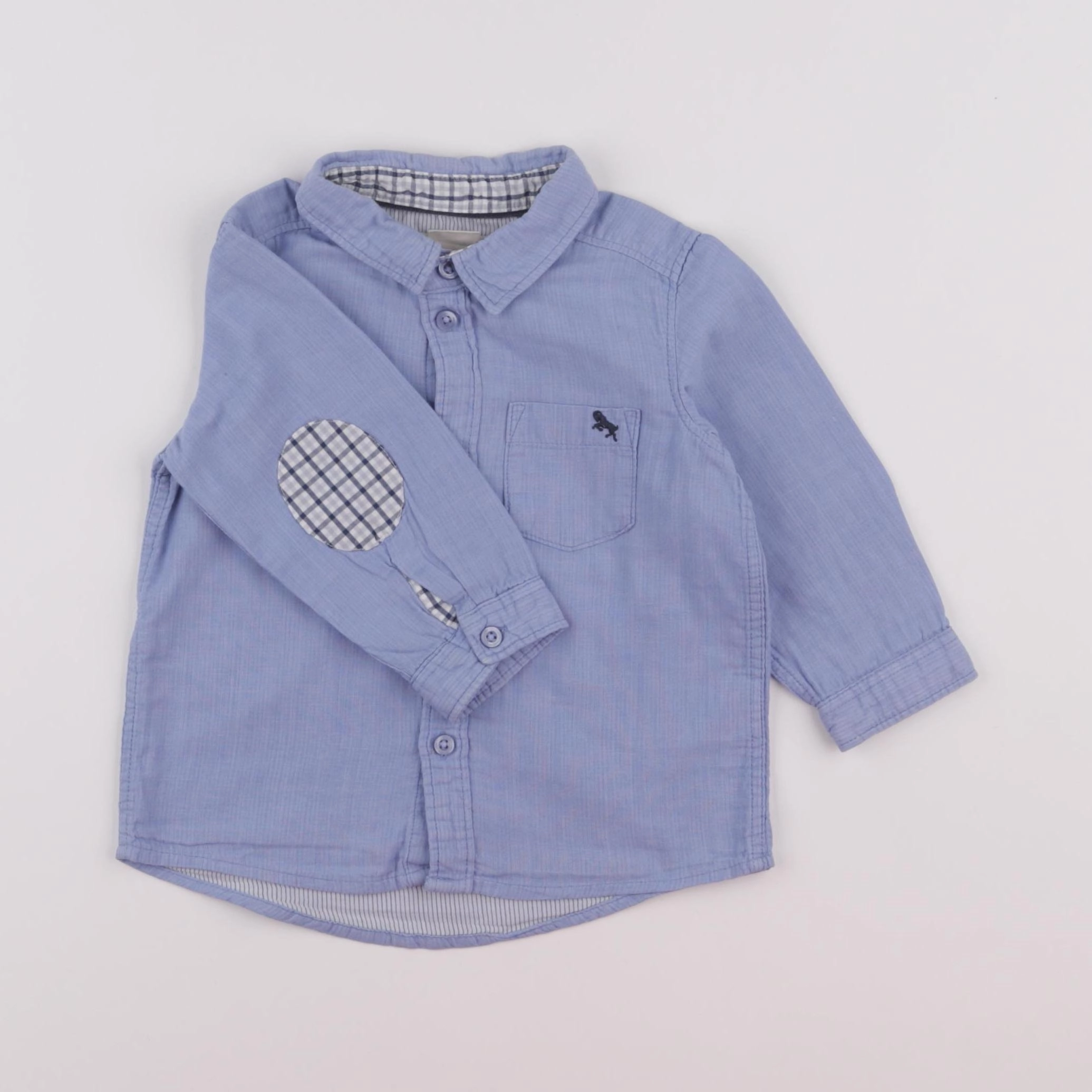 H&M - chemise bleu - 9/12 mois