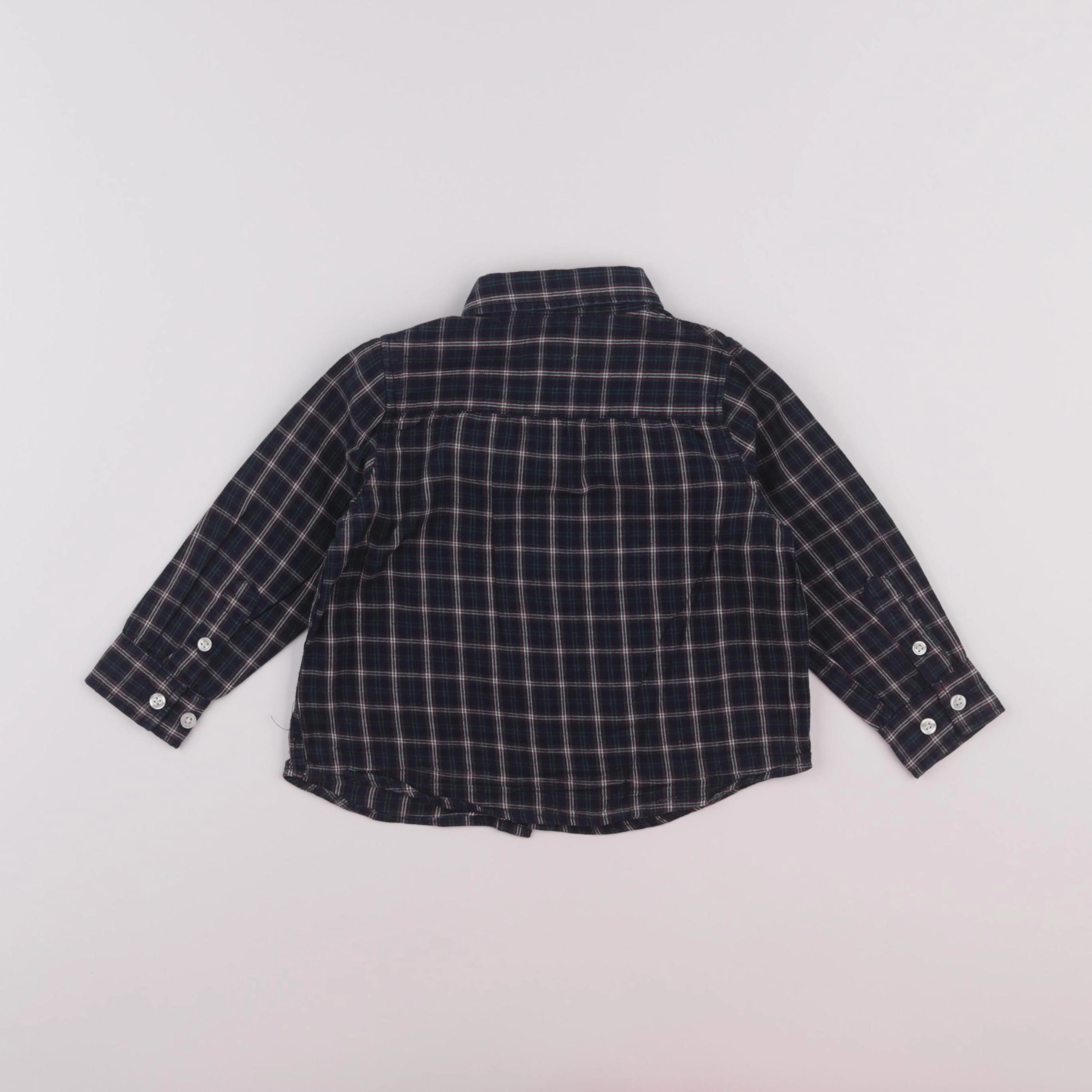 Cyrillus - chemise vert, bleu - 24 mois