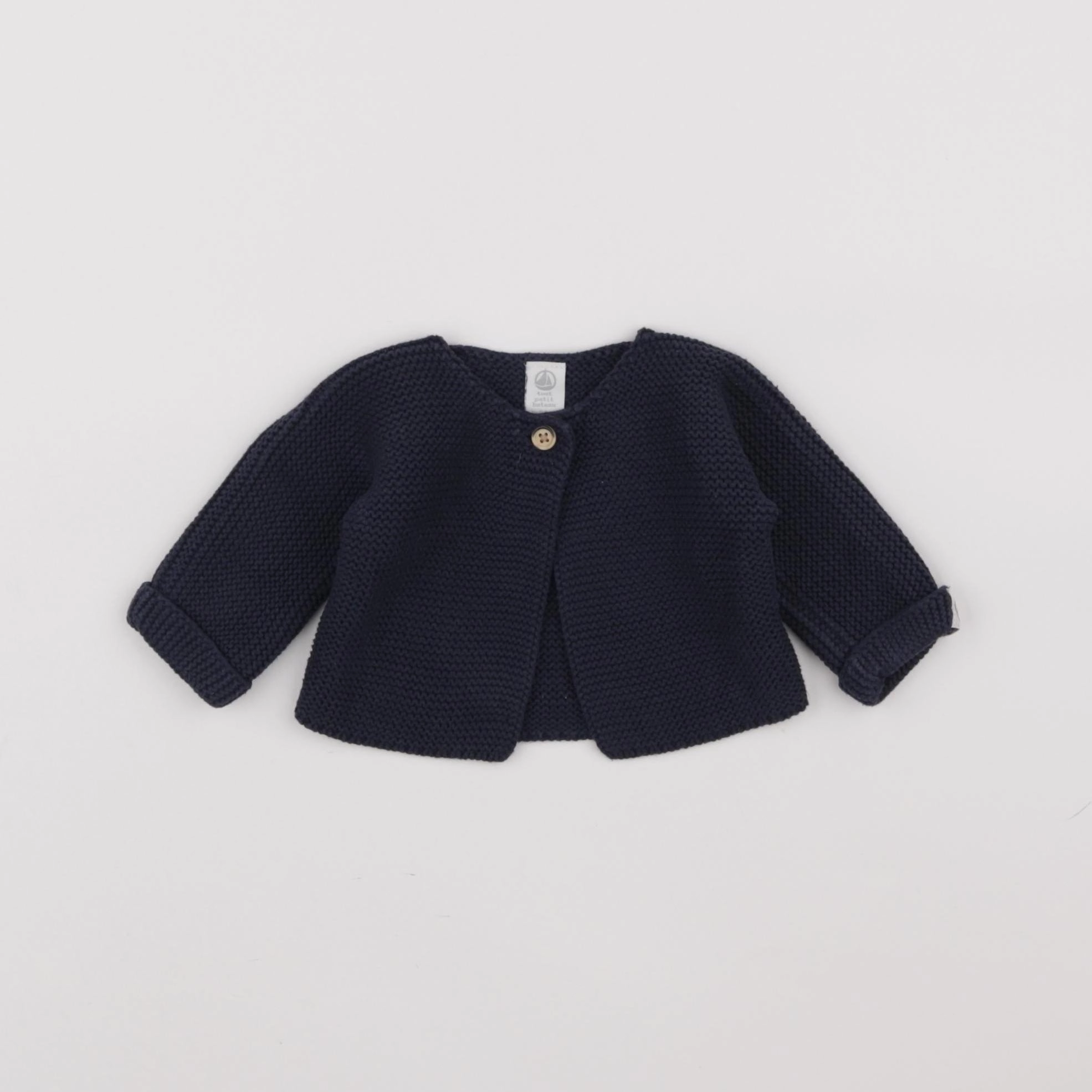 Petit Bateau - gilet bleu - 1 mois