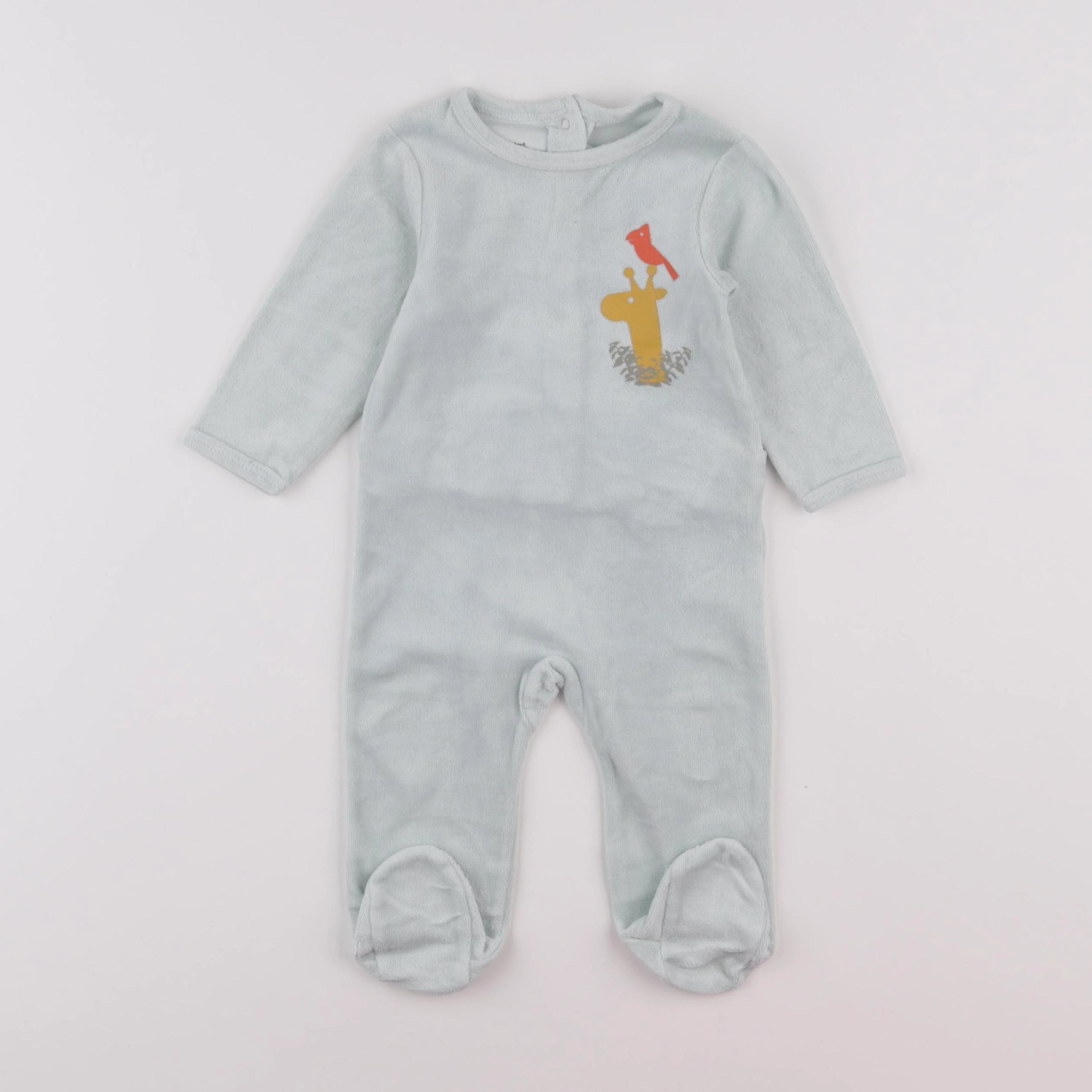 Vertbaudet - pyjama velours vert - 6 mois