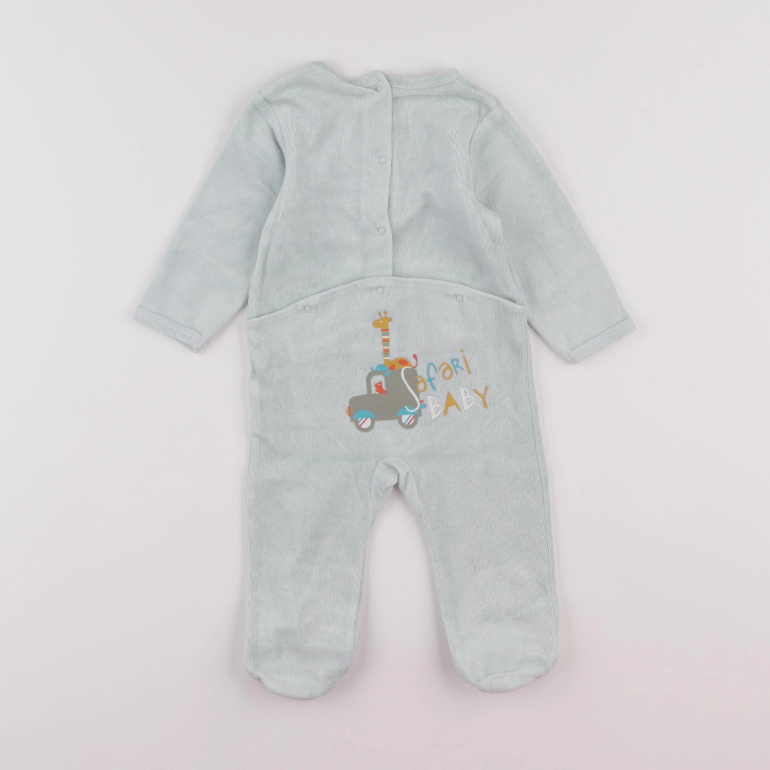 Vertbaudet - pyjama velours vert - 6 mois
