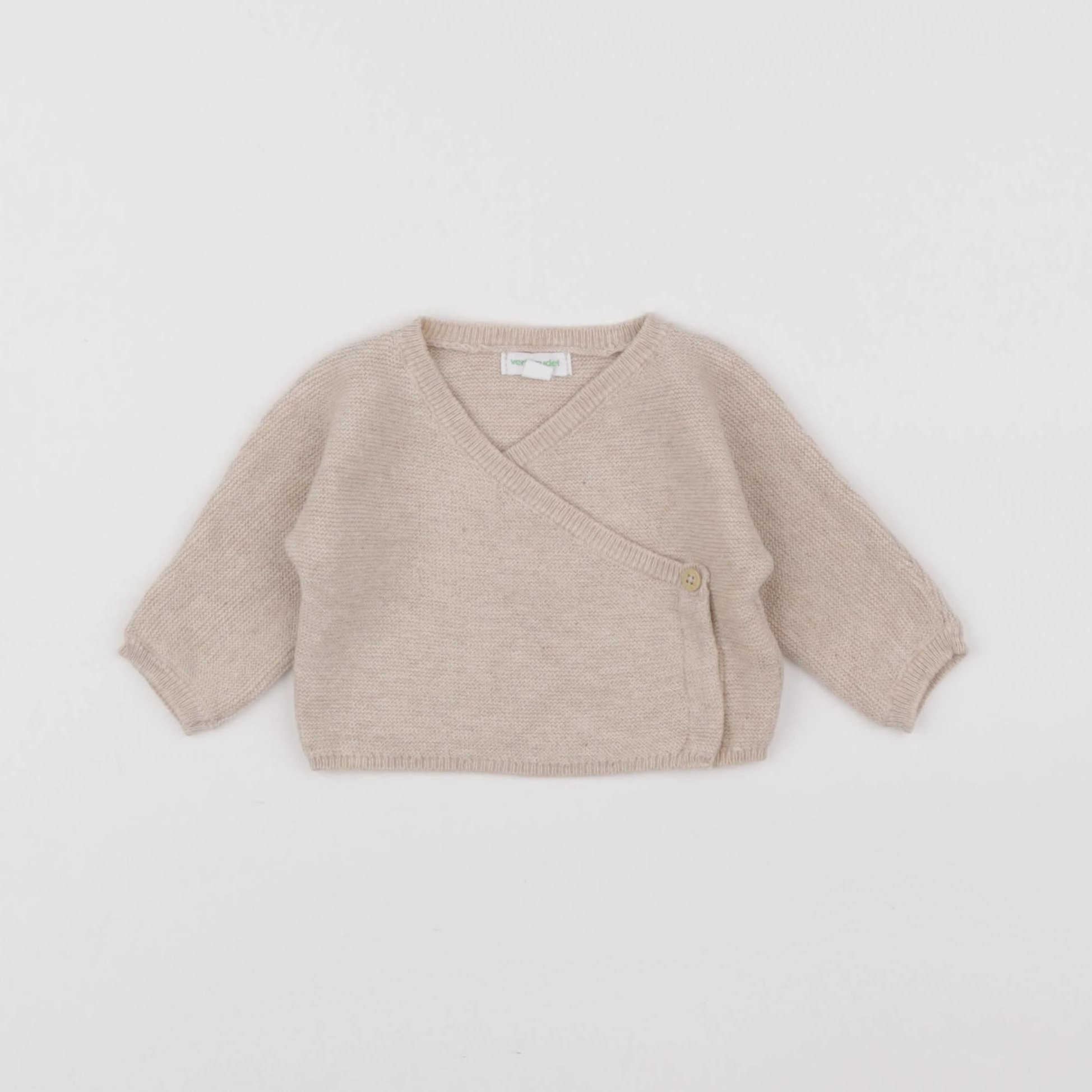 Vertbaudet - gilet beige - 0 mois