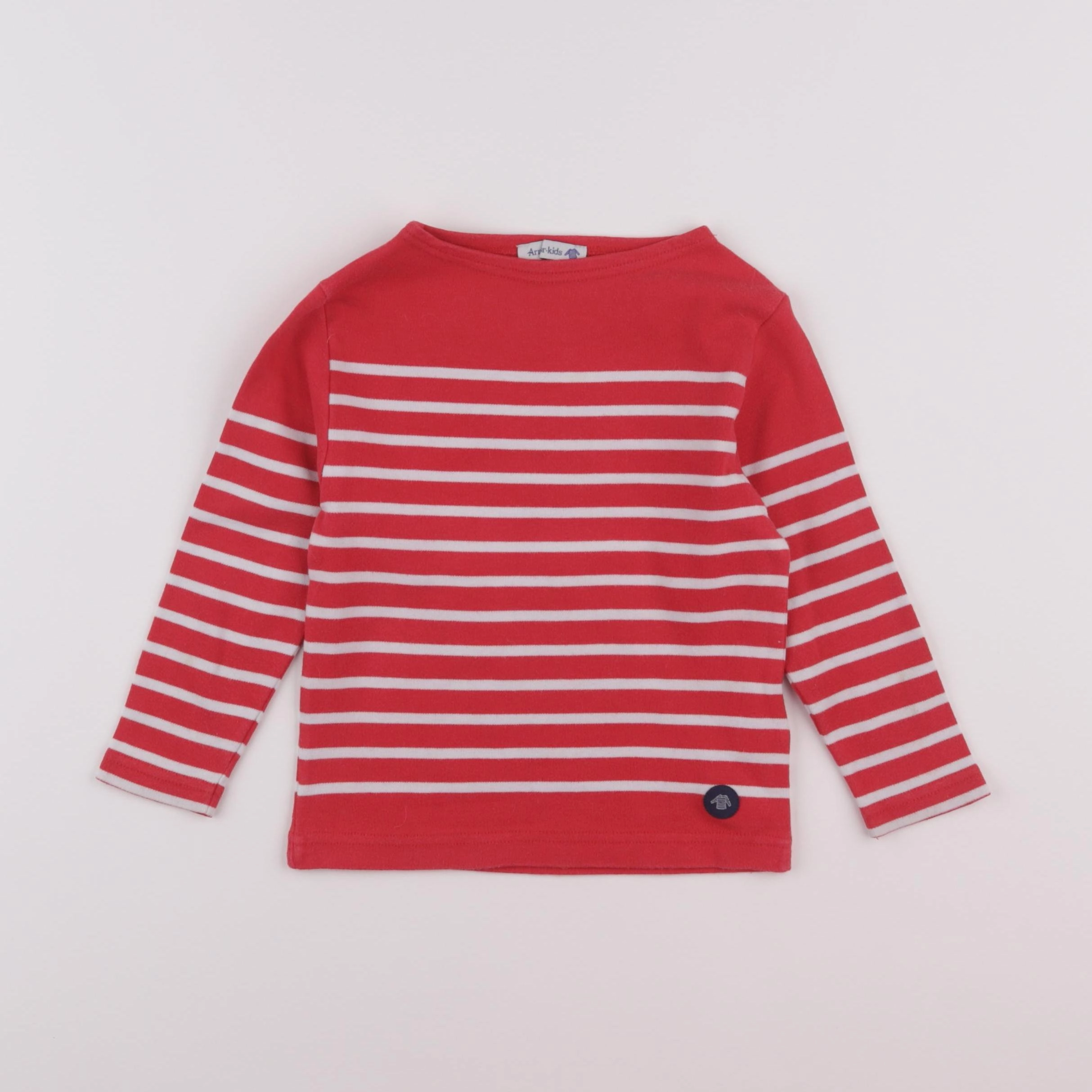 Armor Lux - tee-shirt rouge - 3 ans