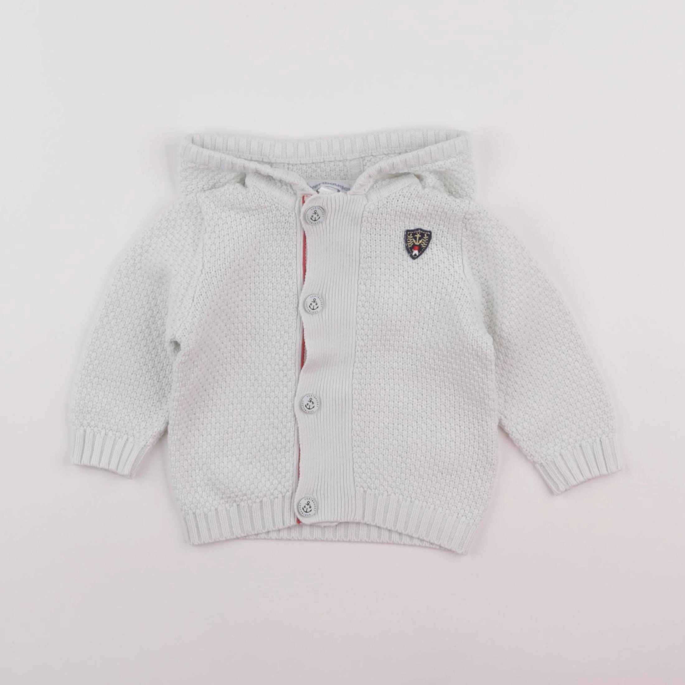 Vertbaudet - gilet blanc - 12 mois