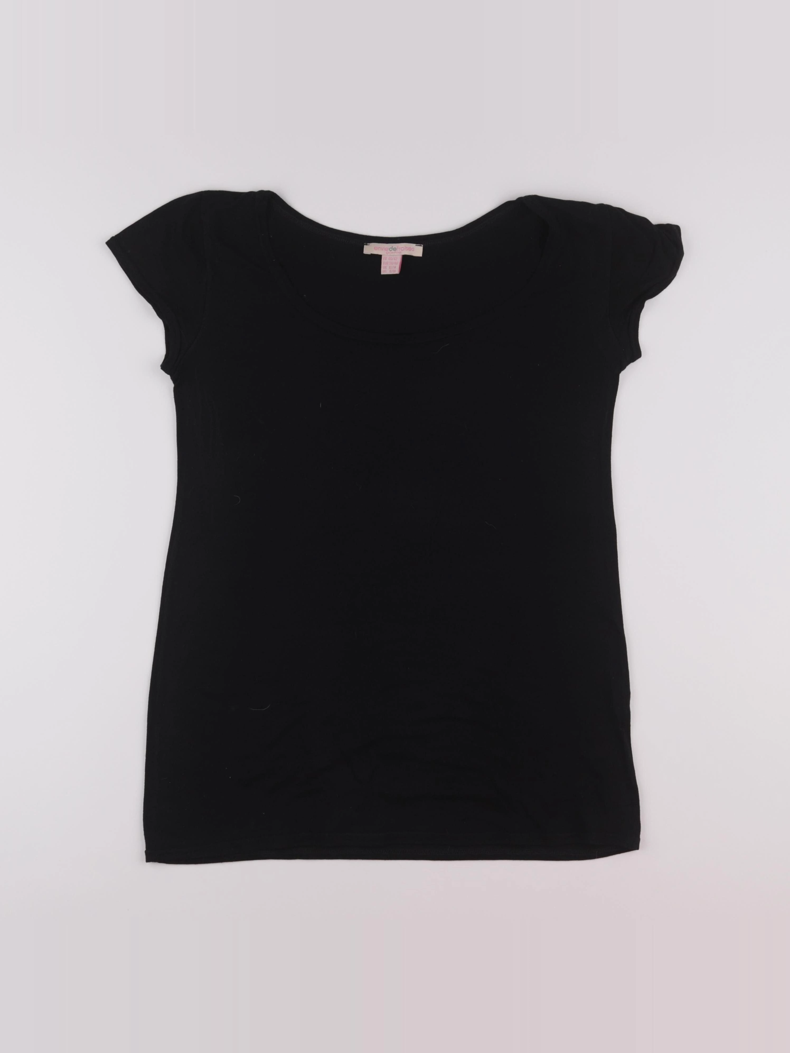Envie de fraise - tee-shirt grossesse noir - 38 à 40