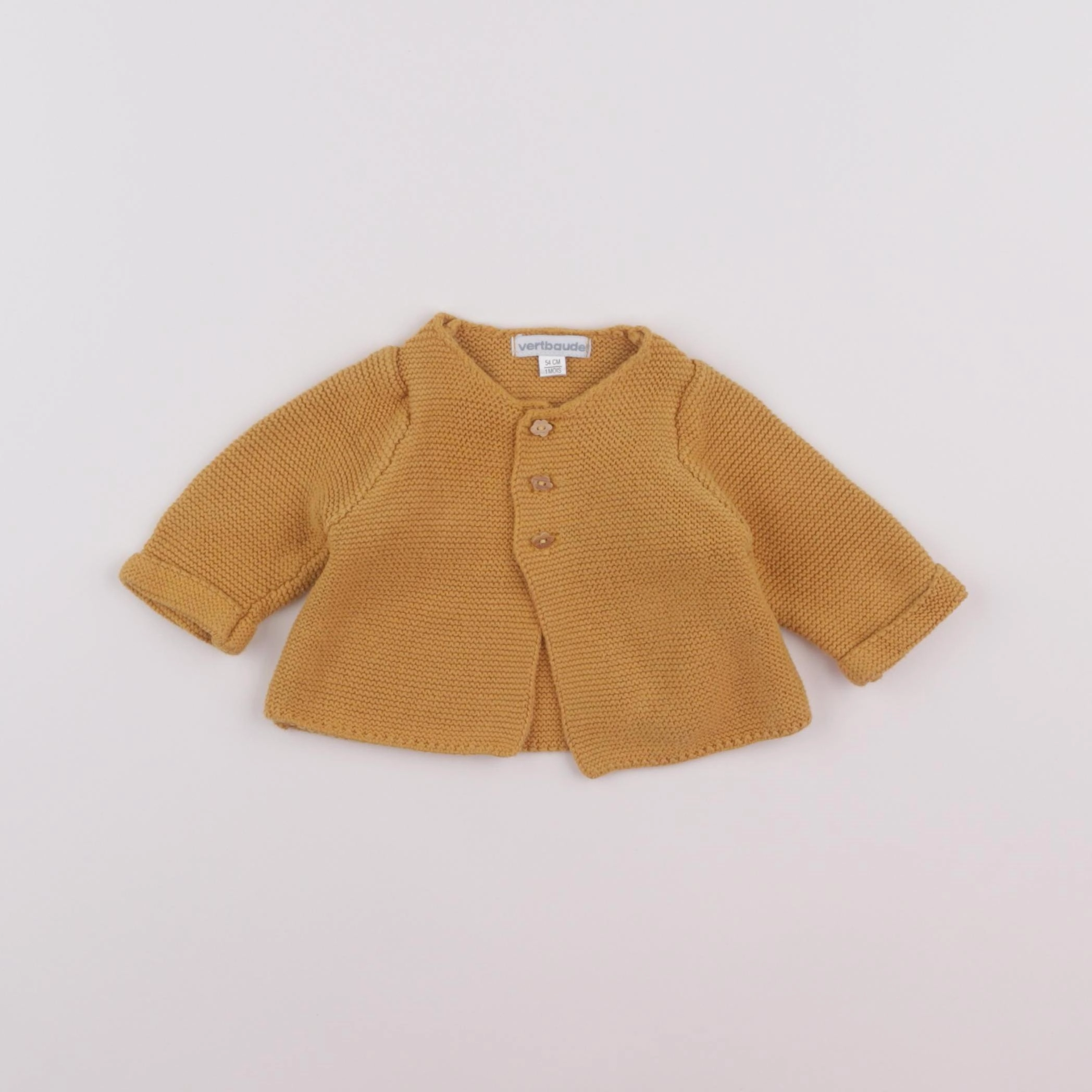 Vertbaudet - gilet jaune - 1 mois