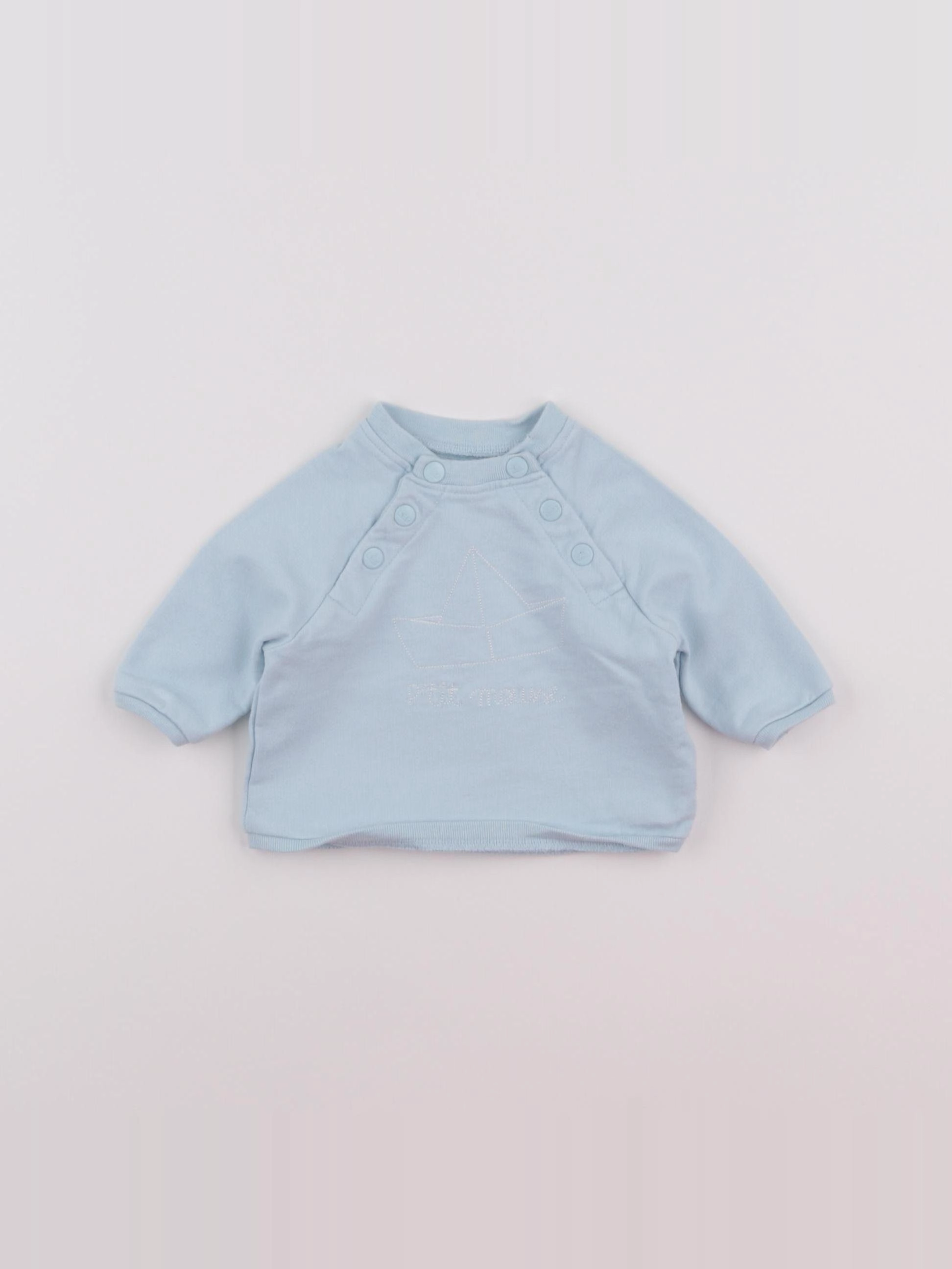 Vertbaudet - sweat bleu - 1 mois
