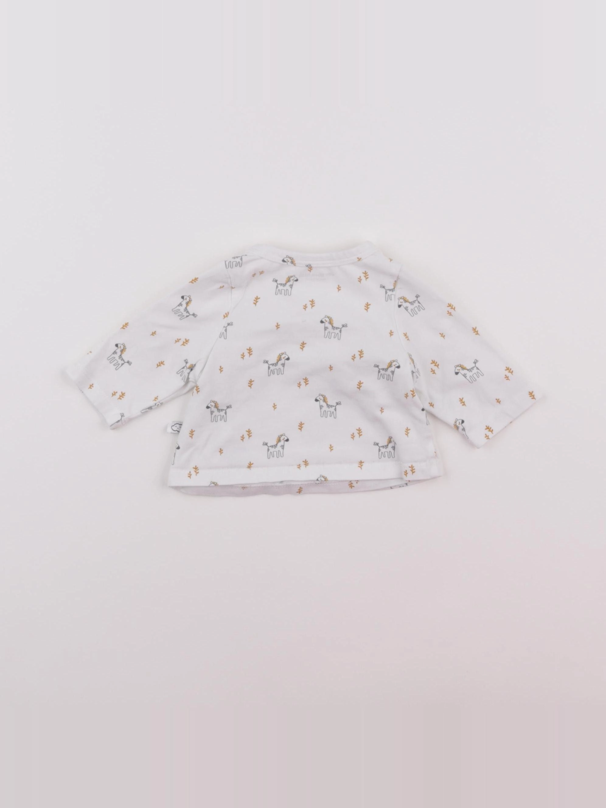Vertbaudet - tee-shirt blanc - 1 mois