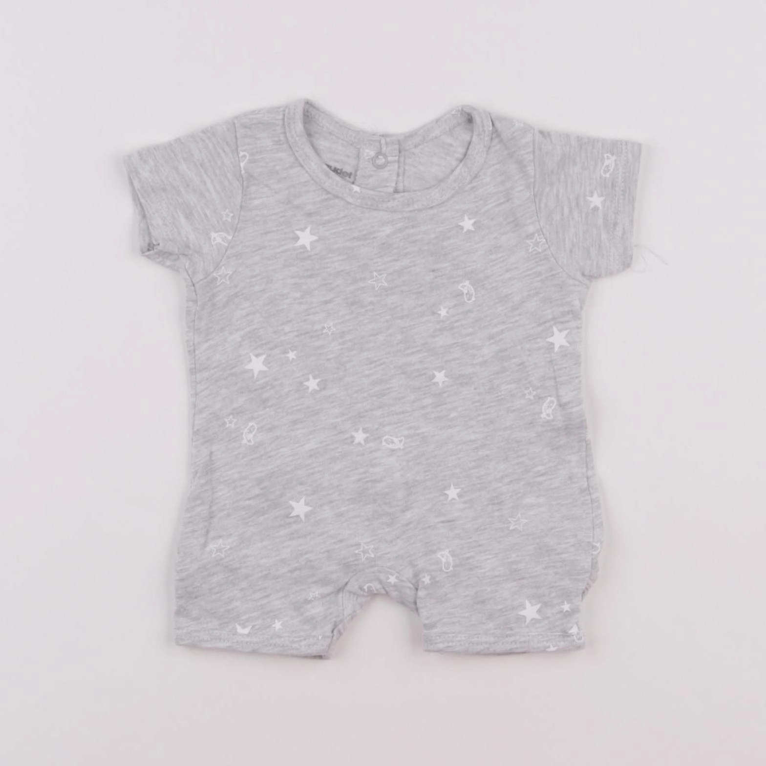 Vertbaudet - pyjama coton gris - 0 mois