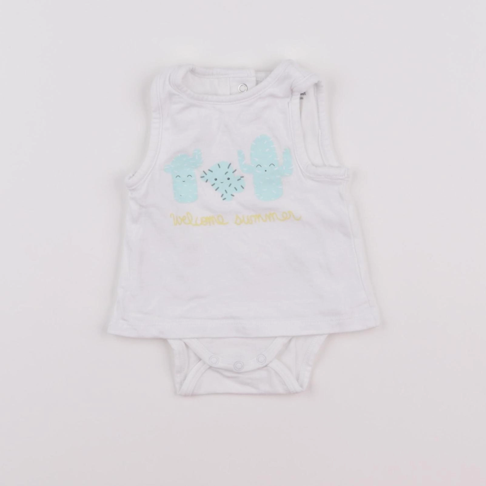 Vertbaudet - body tee-shirt blanc - 1 mois