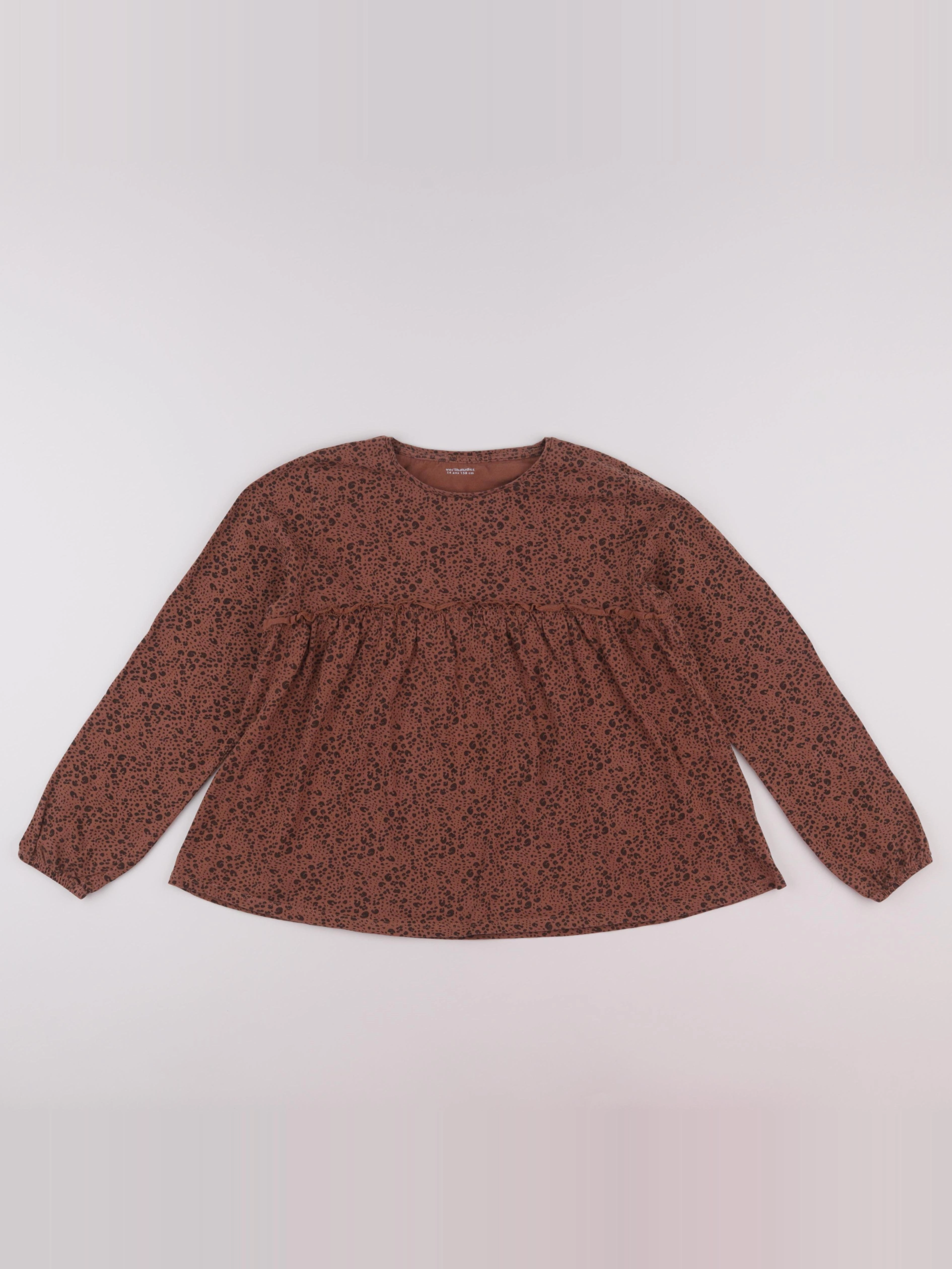 Vertbaudet - tee-shirt marron - 14 ans