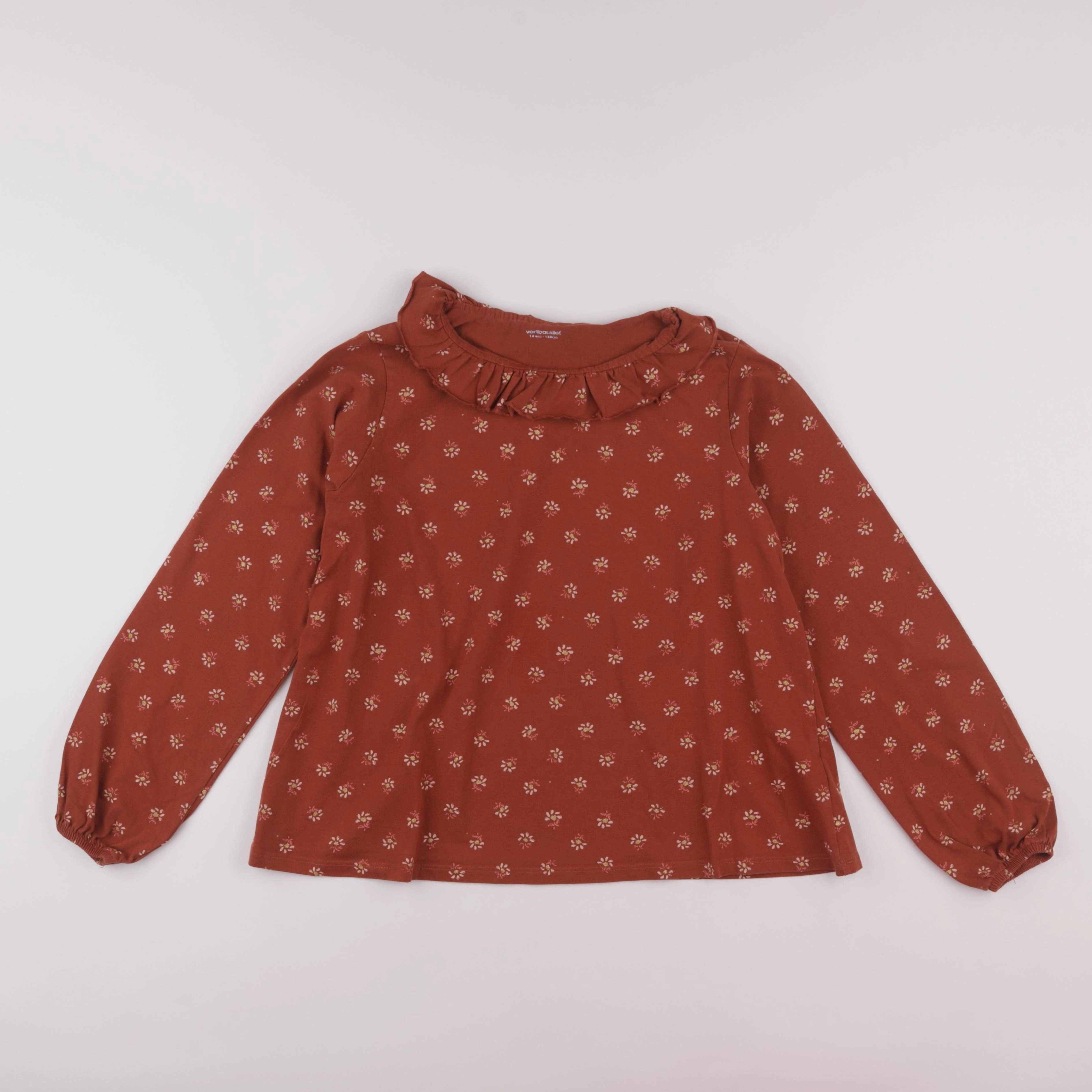 Vertbaudet - tee-shirt marron - 14 ans