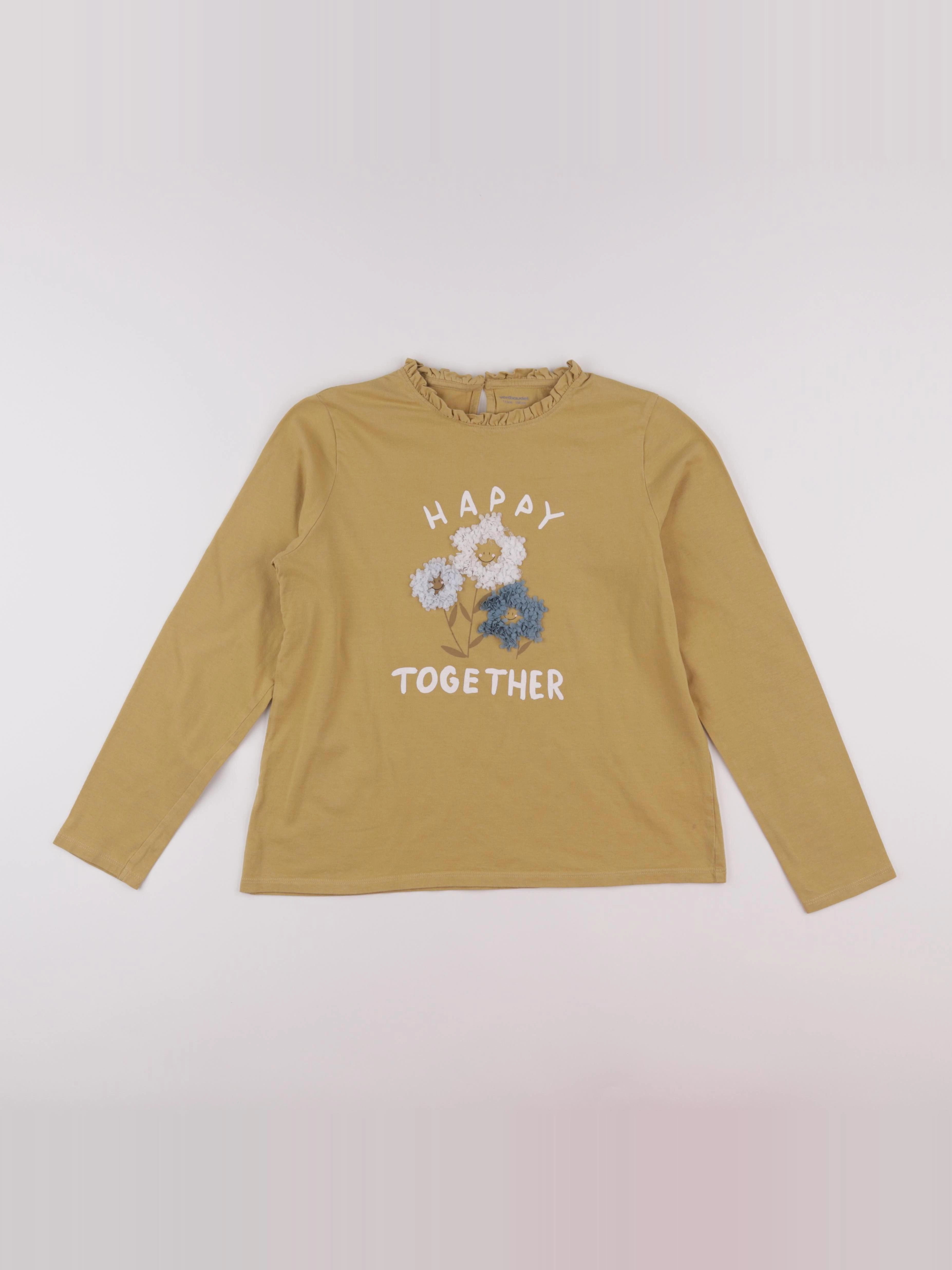 Vertbaudet - tee-shirt jaune - 14 ans