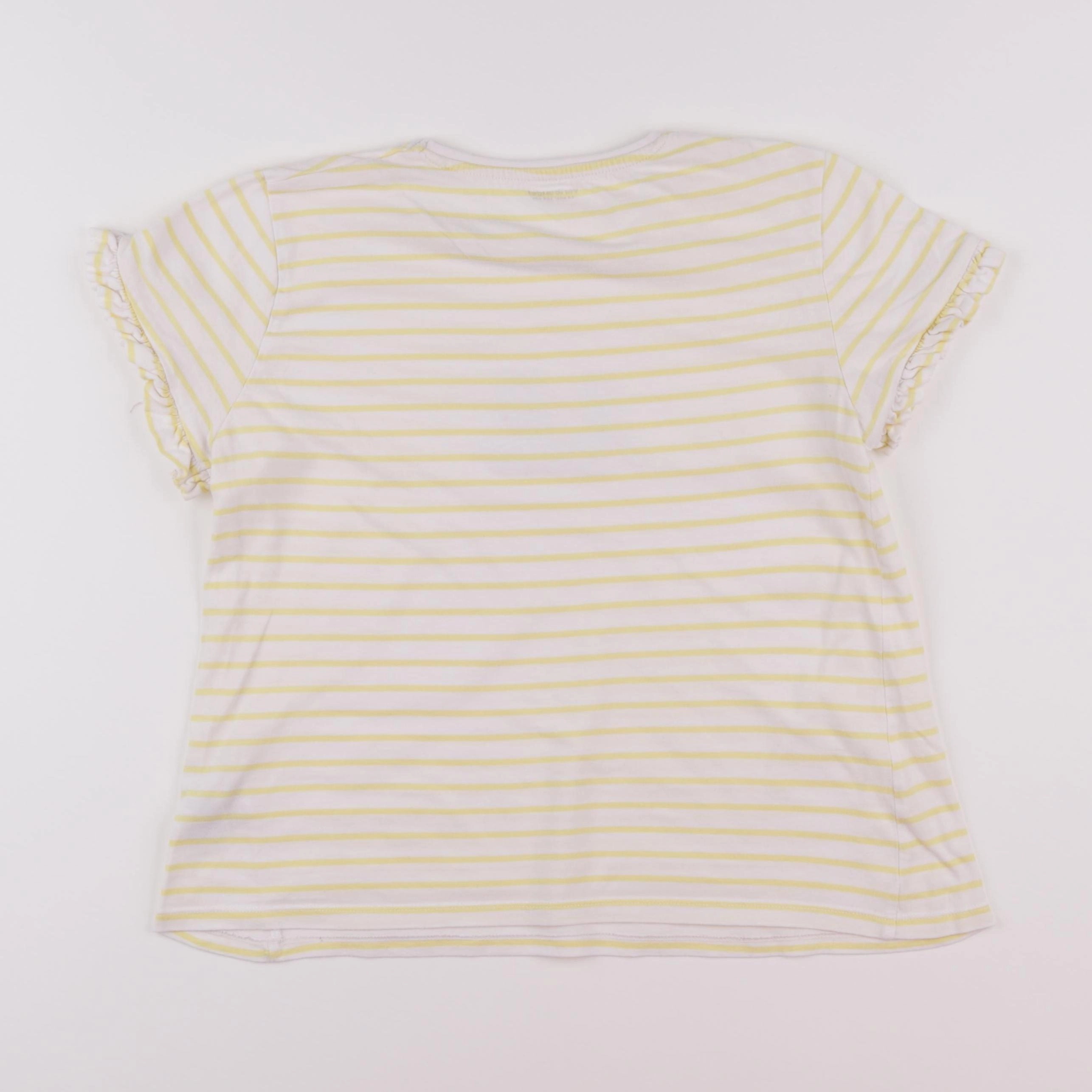 Vertbaudet - tee-shirt blanc, jaune - 14 ans