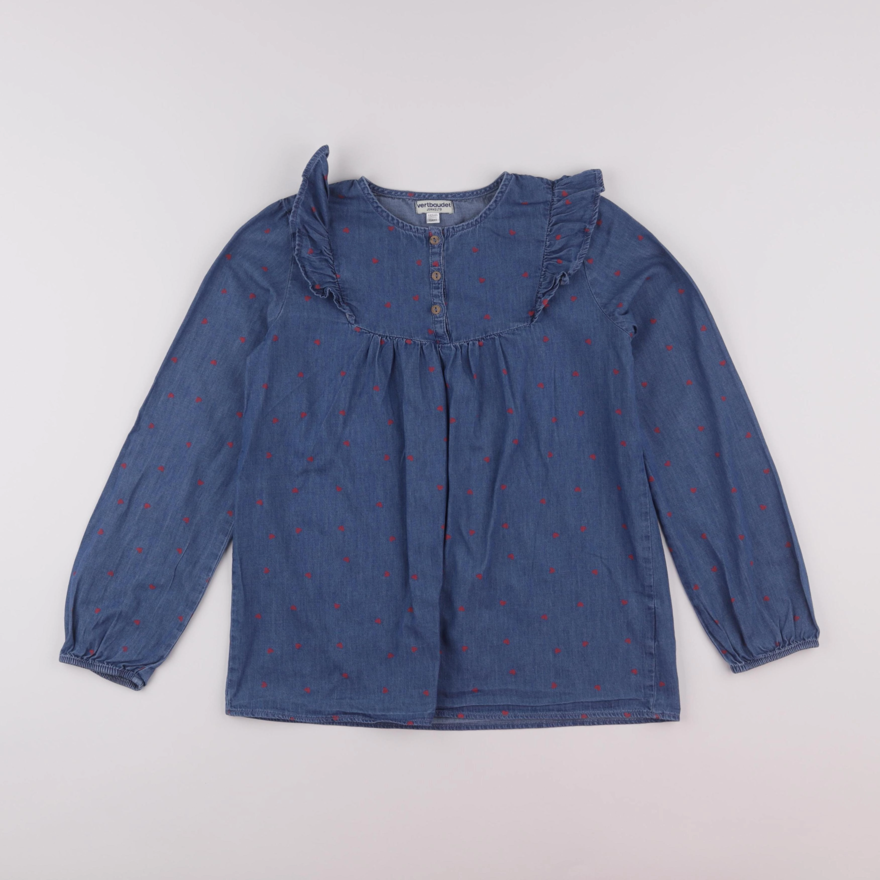 Vertbaudet - blouse bleu - 12 ans