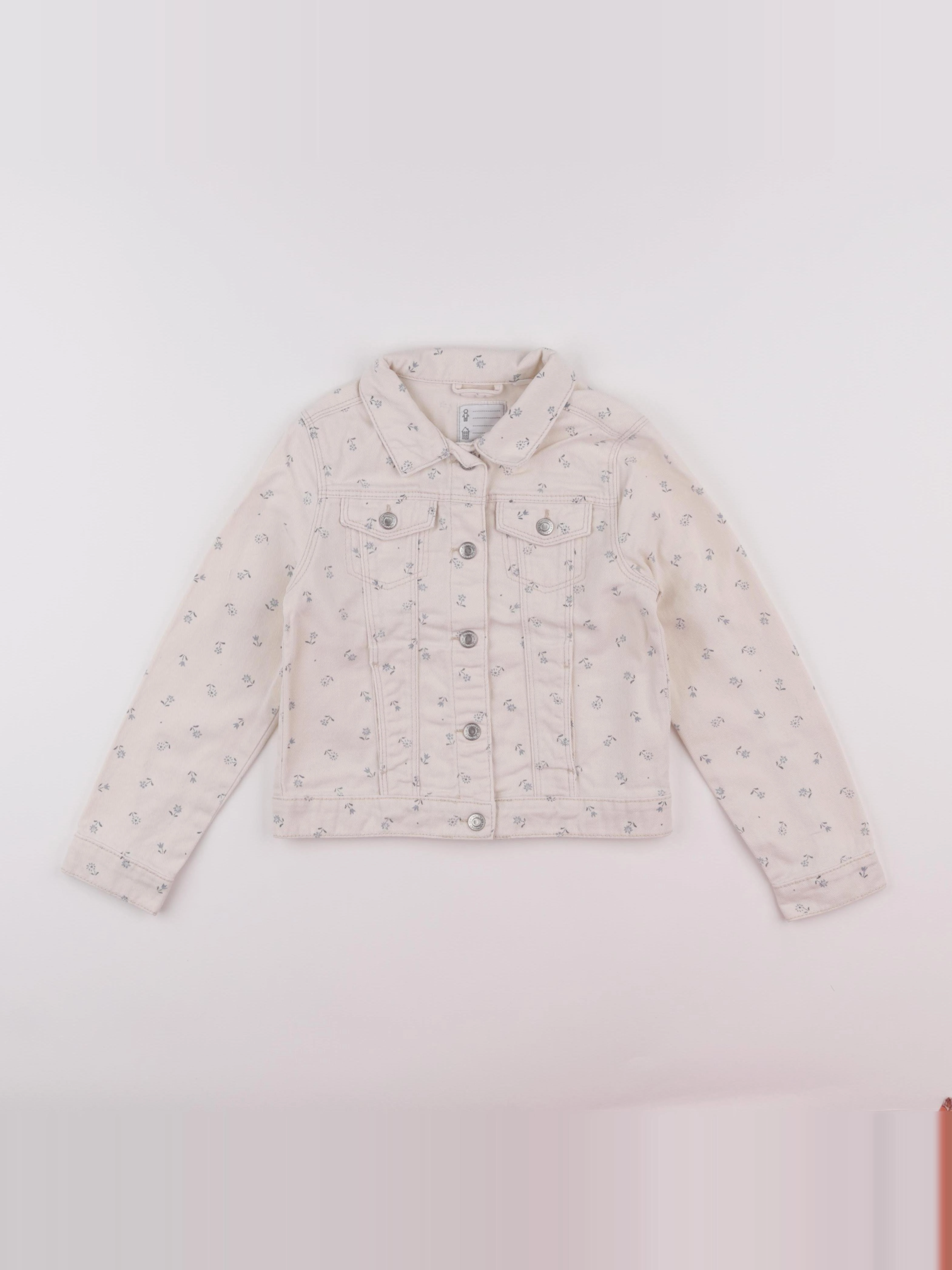 Vertbaudet - veste blanc, bleu - 7 ans
