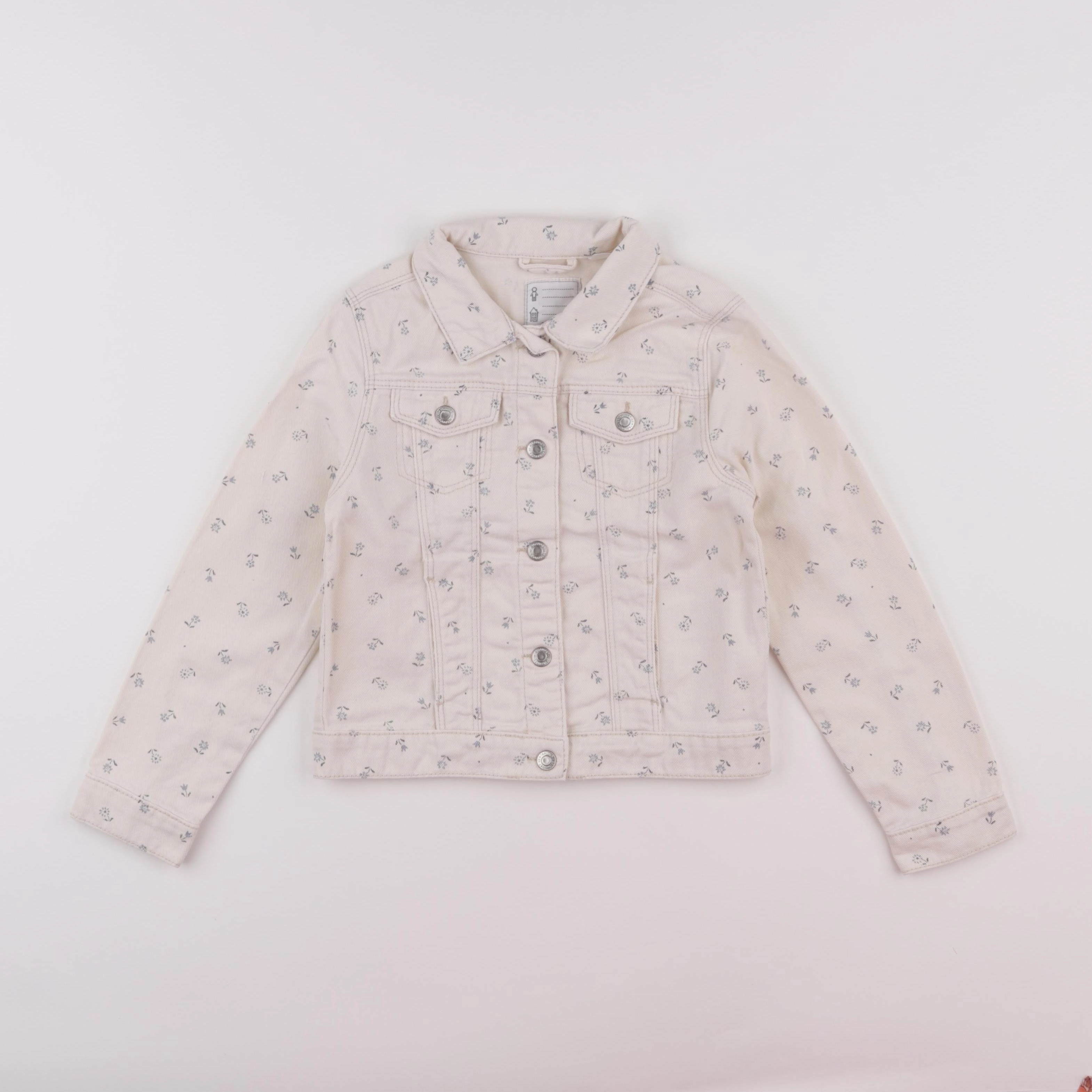 Vertbaudet - veste blanc, bleu - 7 ans