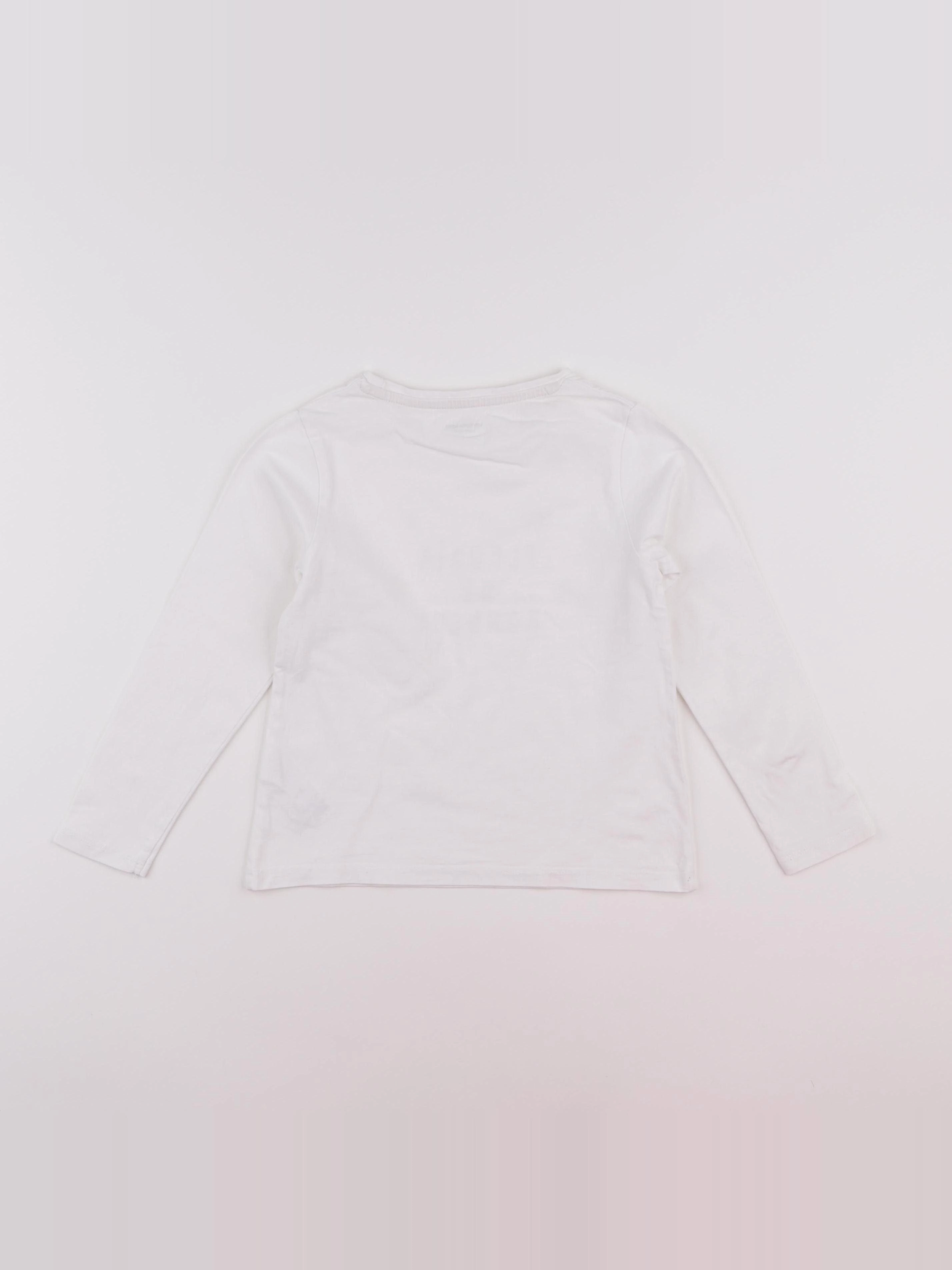 Vertbaudet - tee-shirt blanc - 6 ans
